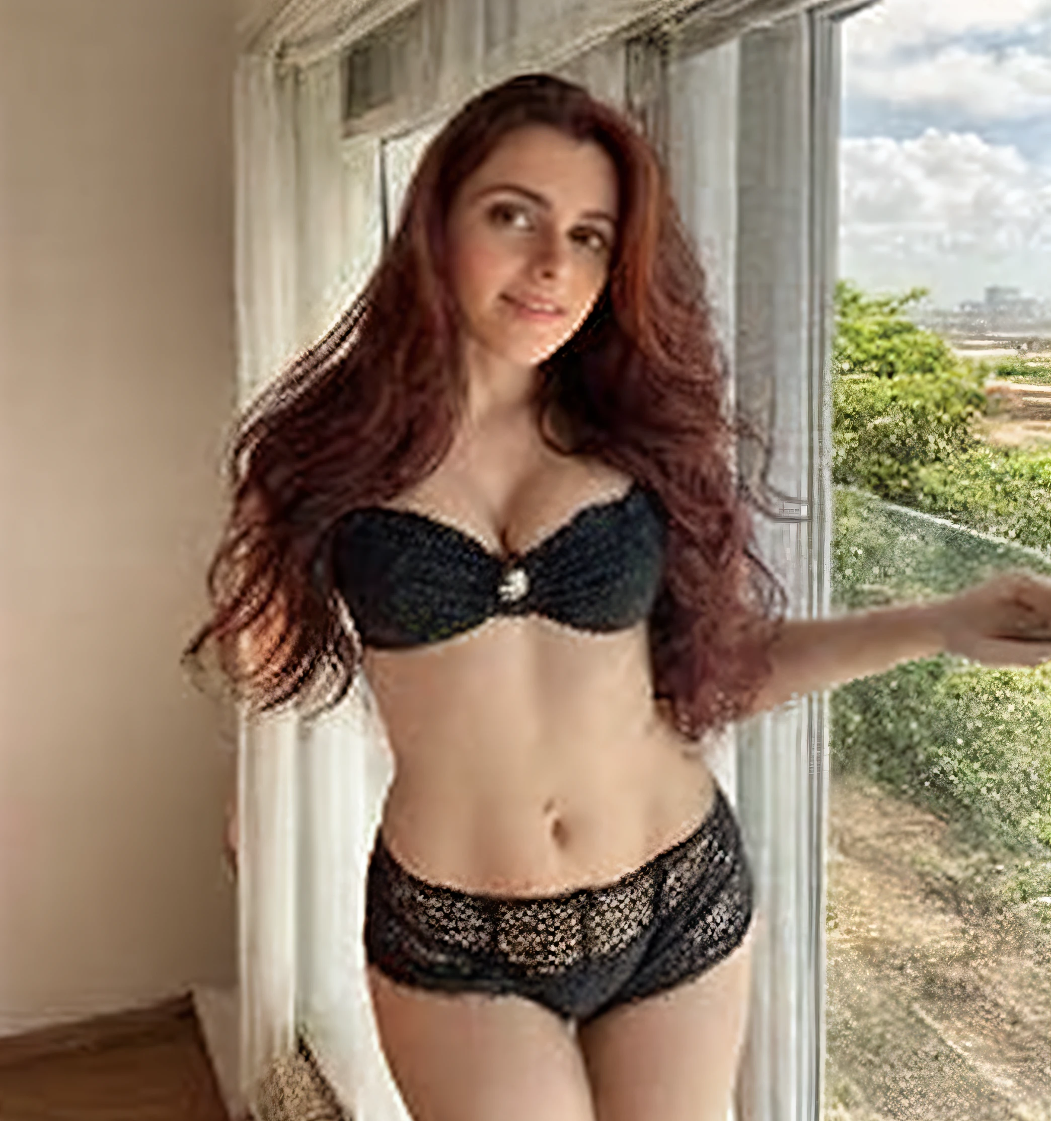 there is a woman that is standing in a room with a window, 2 Modelo feminina de 4 anos, 19-year-old girl, jovem amouranth bonito, mais conhecido como amouranth, fotos de corpo inteiro, 18 anos, 1 9 anos, angelawhite, Kailee Mandel, Mulher de 30 anos de Cuba