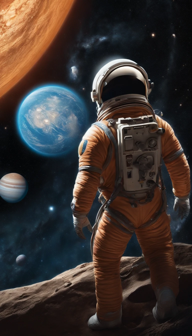 (a girl,solo,cowboy shot,a Astronauts in spacesuits float on a spaceship surrounded by planets,behind a highly Intricate spacecraft,biomechanical style:1.35),(borne aloft by the interstellar winds,traverses the cosmos,its passengers a motley crew of alien lifeforms,in an astronaut suit,seeking knowledge and answers in the great beyond planet:1.2),he skies above crack open,spilling out a river of fire as a dying star,a white dwarf,neutron star,black hole,gives up its final gasps, heralding a new era of life in its wake,balck hole,Tentacle,all-seeing-eyes,cable hair,Space plants,space nematodes,Space travelling, Space travelling, psychedelic illustrations,A Cosmic Gateway – the swirling mass of a black hole acts as a portal to another dimension, warping time and space as we know,
