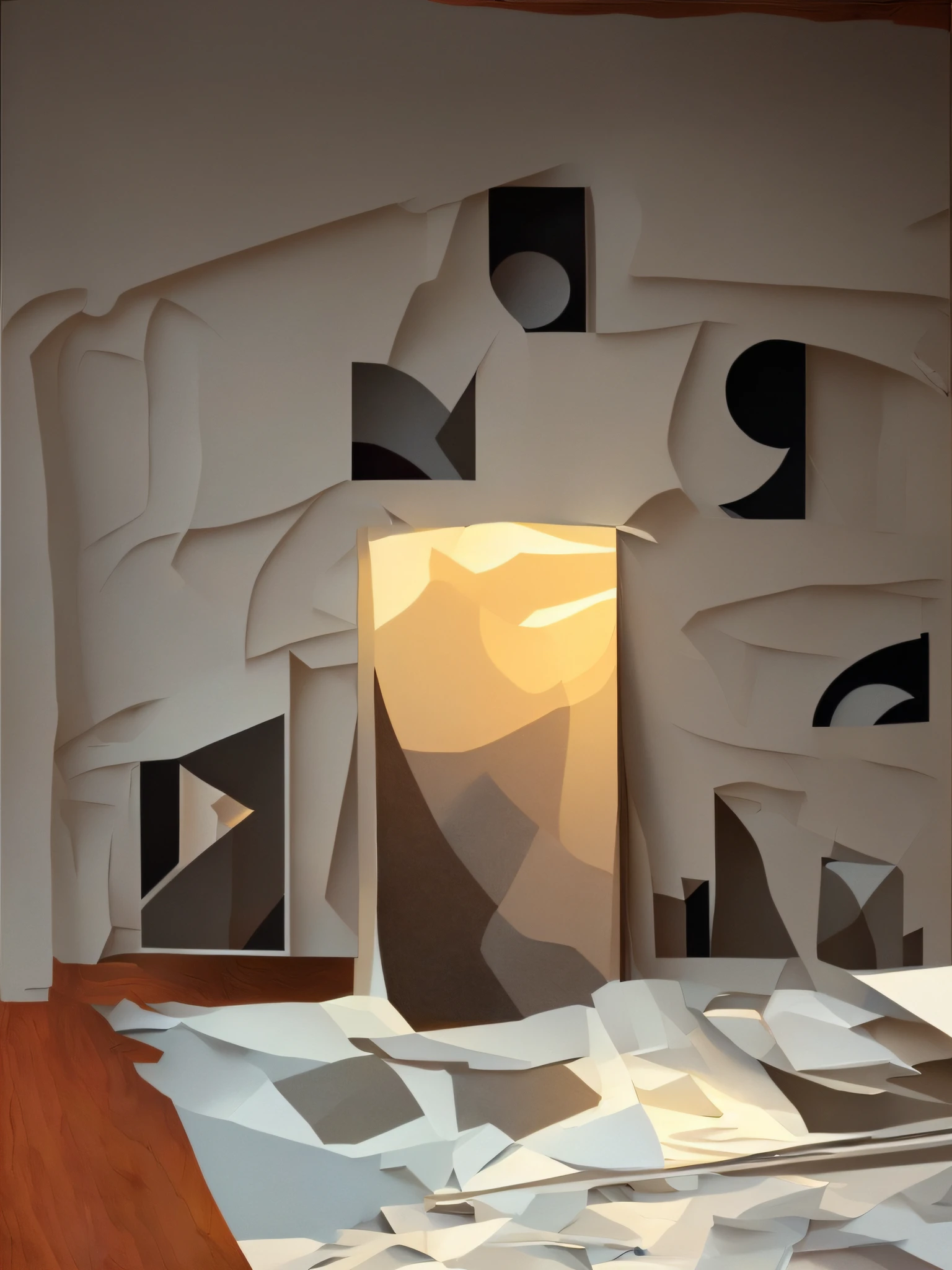 White wall, fancy posters, post modernist inspiration