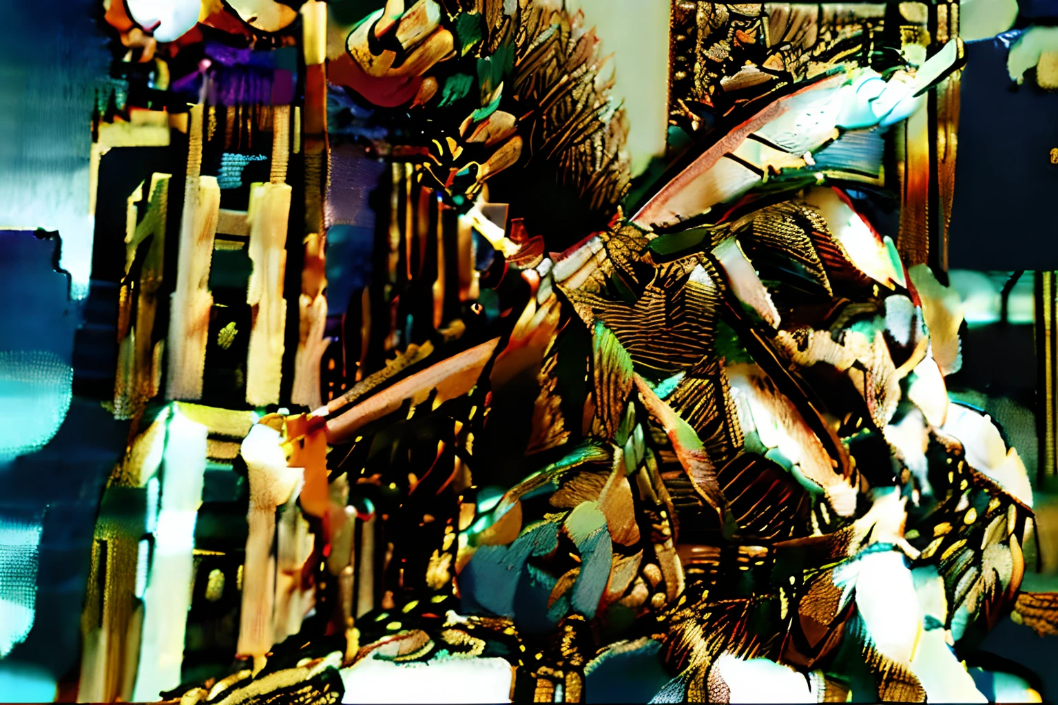Alafe with green and orange body and legs, Full of insect robots, friendly humanoid insect robot, insectoid, Biopunk Cyborg Wasp, Steampunk robot ants, insects, Alien in the form of a praying mantis, anthropomorphic praying mantis, Cyborg wasp, Alihumanoid, Complex hornet 3d rendering, Steampunk insect, mantis, Space Insect Android Pokemon is a type of Pokémon that is very popular and popular, Ultra-realistic photos of Rayquaza, illustration pokemon, conceptual mystery pokemon, new pokemon, class, mega legendary, Serpentine Pose, style of pokemon, Gold-green creatures, Leviathan, giratina, Portrait of the Zentaur, Official art, William Jenny's, Blue-green close-up of purple Pokémon character wearing colored hat, hq artwork, Dialga the Pokémon, Twilight Ray, Official art, ken sugimori art, during night!!, weird pokemon, Alphonse Frei, Eva, new pokemon, mew, similar to pokemon, shock waves, during night!, alphonse, full body portrait of a zentaur, Mewtwo Pokémon、It is a type of Pokémon, which is a type of Pokémon, goron brute, similar to pokemon, guggimon, shiny golden, alphonse, Gerbourg, giratina, ken sugimori art, class, Yellow Crystal Gems, golem, Golden Monster, concept art of pikachu, sonichu, He - there is a close-up of a bug with a gog green face, digital painting of quetzalcoatl, Gold-green creatures, Sharp Digital Painting, shenron, tiger - crab creature, glossy digital painting, Ultra-realistic photos of Rayquaza, hyper detail illustration, Digital painting highly detailed, Ultra Detail. Digital Painting, Vibrant digital painting, colored screentone