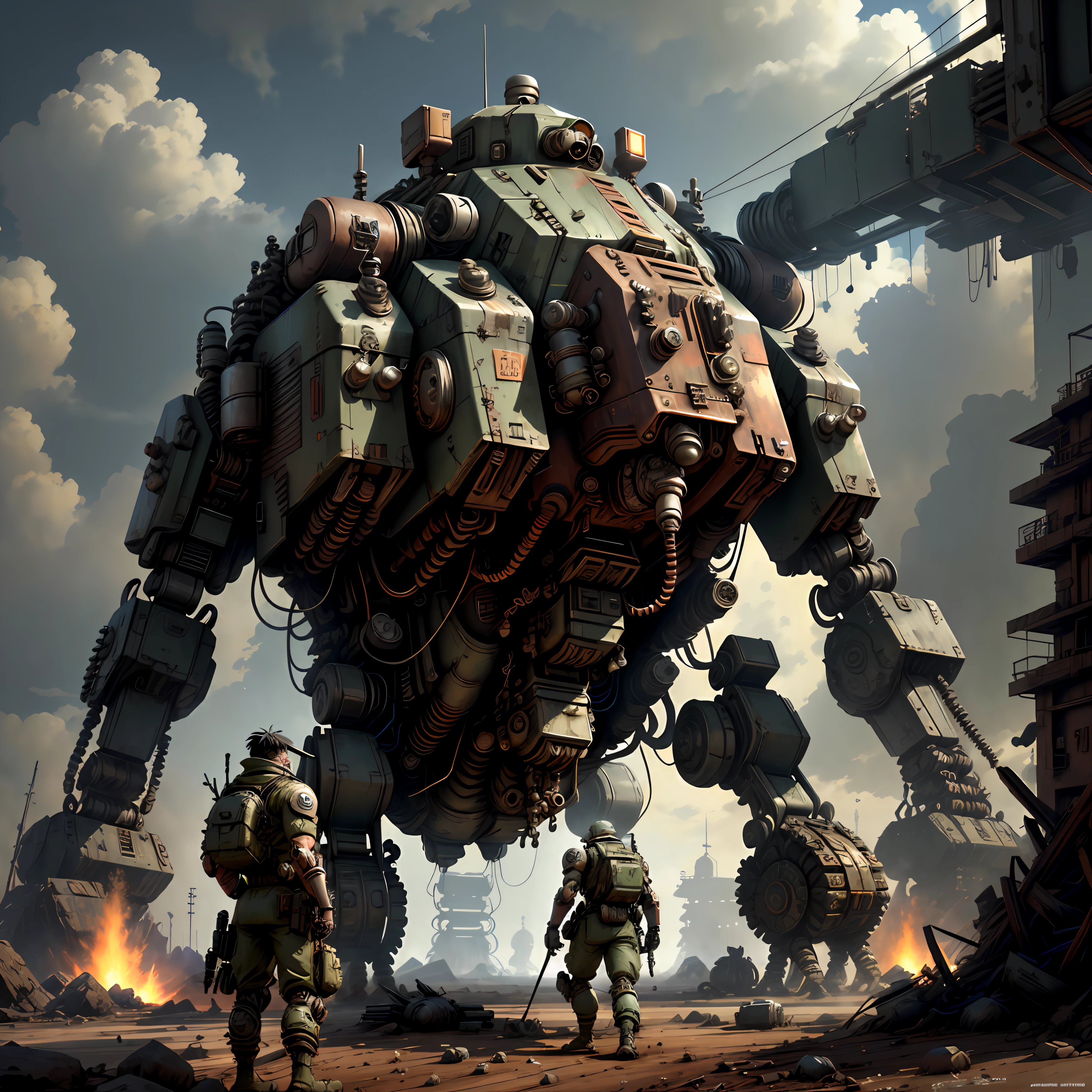 DieselPunkAI battle mech