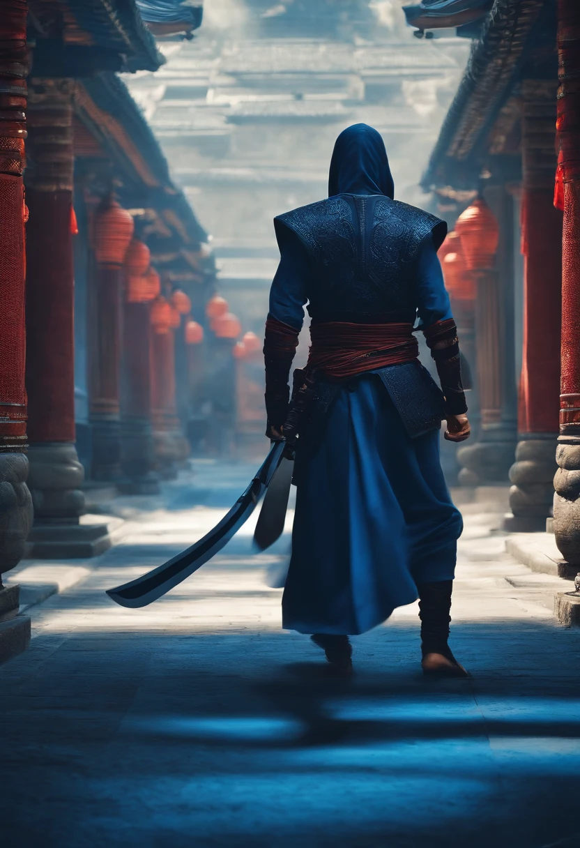 crie um ninja azul