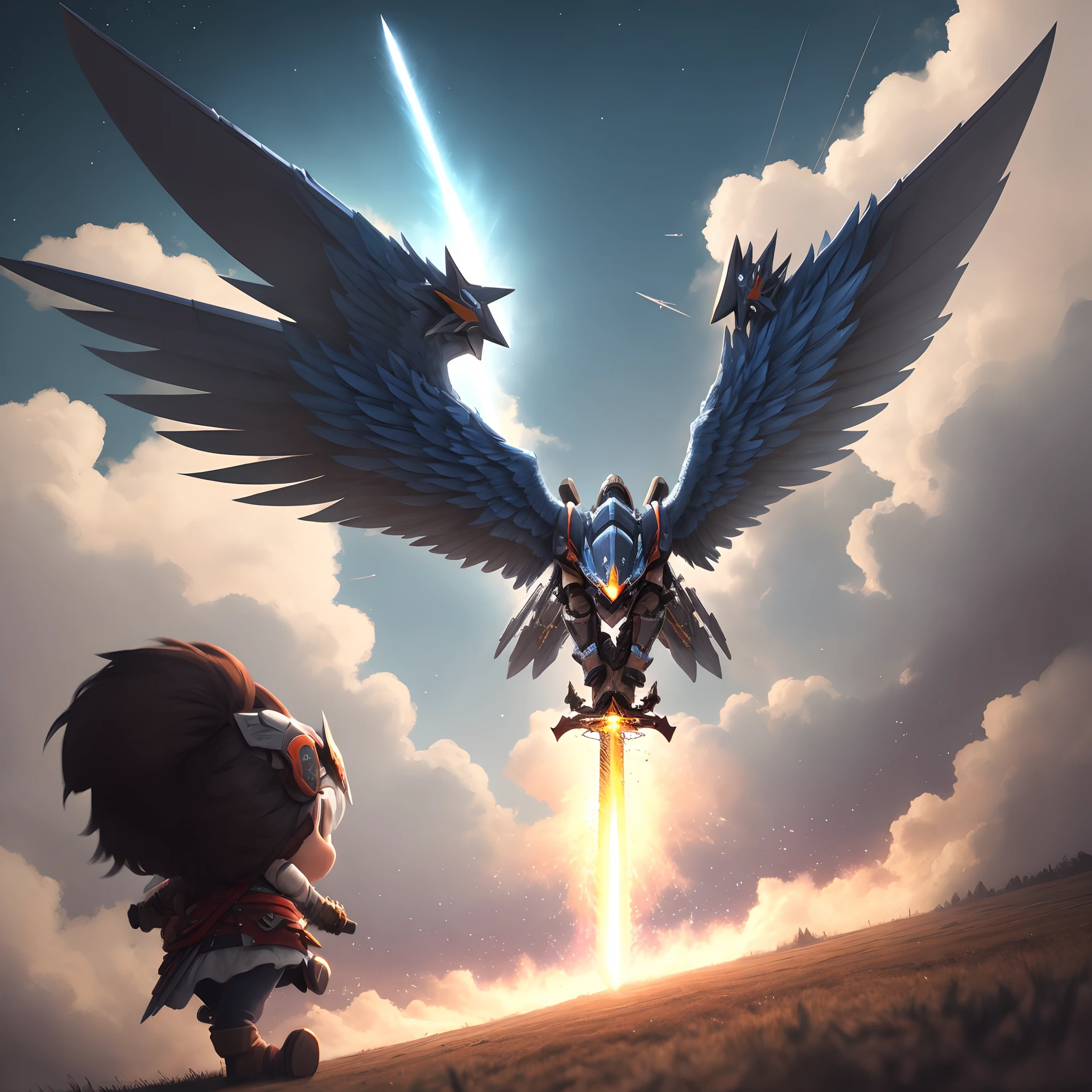 Sword Machine　winged　Strike a star