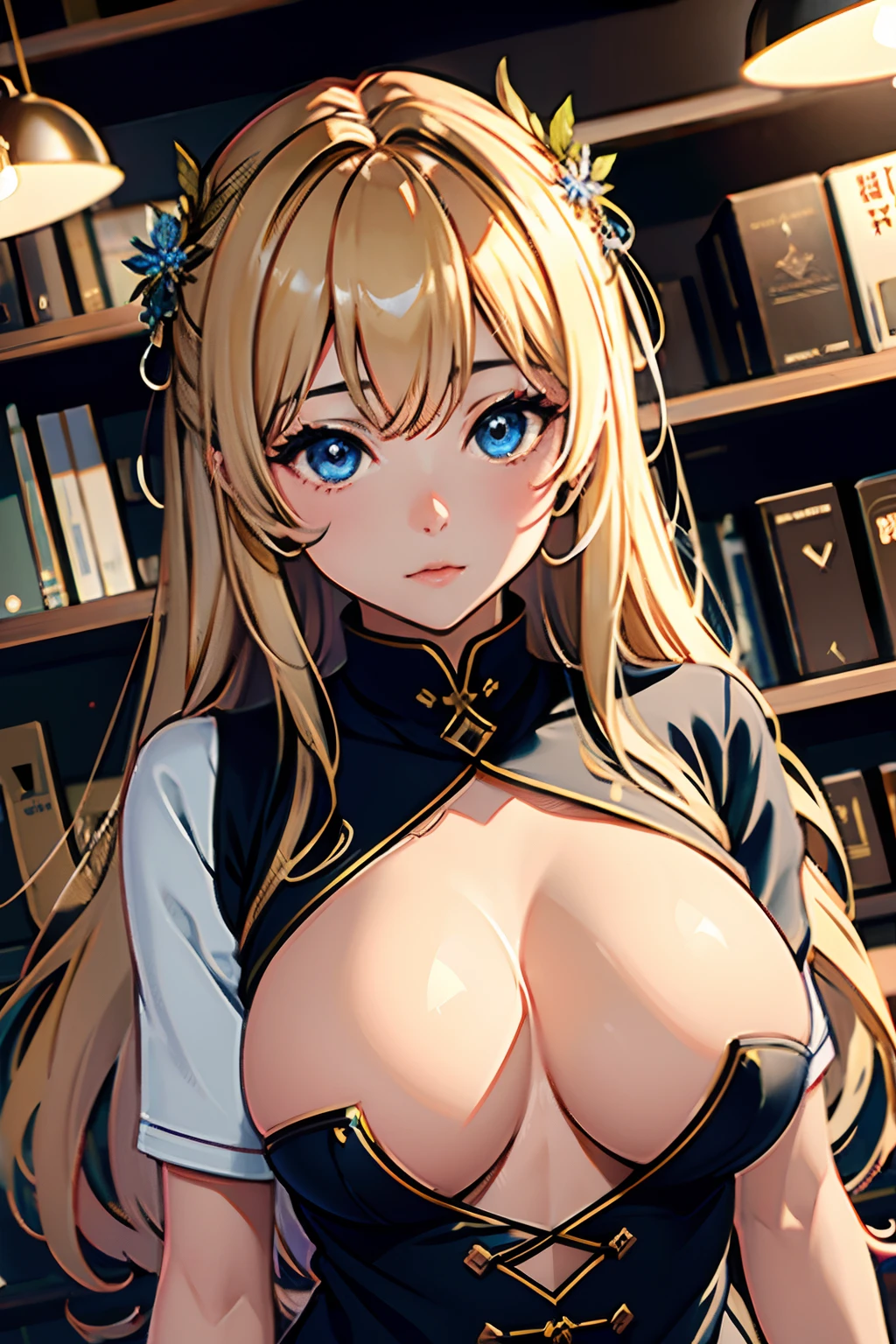 ,(the Extremely Detailed CG Unity 8K Wallpapers)、top-quality、、独奏、1girl in、电影灯光、细致背景、beatiful detailed eyes、Bright pupils、(extremely delicate and beautiful)、(Beautiful and detailed eyes description)、ultra-detailliert、masterpiece、))、Colossal tits、atlibrary