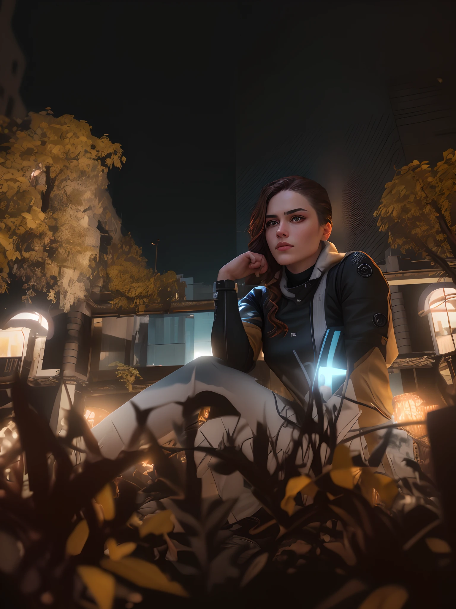 Full face portrait photo of a 25-year-old Russian girl, RAW, beautiful woman, semi-open strawberry lips, dimples, wistful look, (extra long wavy brown hair), ((detailed face)), ((detailed facial features)), (finely detailed skin), pale skin, (deep neckline detailed high-tech cyberpunk dress), cyberpunk megacity environment, (cool colors), damp, damp, reflections, (masterpiece) (perfect proportion)(realistic photo)(best quality) (detailed) shot on a Canon EOS R5, 50mm lens, F/2.8, HDR, (8k) (wallpaper) (cinematic lighting) (dramatic lighting) (sharp focus) (intricate), RAW photo, RAW photo, gigachad photo, posing for camera, black jeans, back arms, 8k uhd, dslr, high quality, grain film, Fujifilm XT3, film stock photography 4 kodak portra 400 camera f1.6 lens rich colors hyper realistic texture dramatic lighting unrealengine trend in artstation cinestill 800 tungsten, toughboy style, ultra focus face, intimidating, in fighting position, short messy hair, muscular, bursting veins, beaded, extremely detailed, photorealistic, realistic, incredibly absurd, highly detailed, sharp focus, (Professional Studio Lighting), (Professional Color Grading), Edge Lighting, Dramatic lighting, Cinematic lighting, Lumen reflections, Soft natural lighting, Soft color, Photon mapping, Radiosity, (Beautiful eyes), (Eyes detailed), (Detailed face), symmetrical eyes, sharp eyes, cold face, full body,