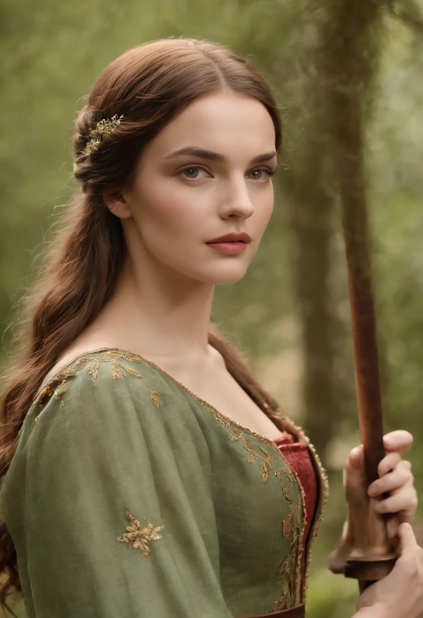 (((uma ferida avermelhada profunda atravessa sua bochecha esquerda))) tez justa, mulher em torno de 19 anos, cabelos brancos naturais, olhos verdes distintos, vestindo kohl, slender and graceful, Beautiful, luz de velas em um ambiente medieval, Ultra sharp focus, tiro realista, roupas femininas medievais, cores tetradicas (cicatriz:1.4)