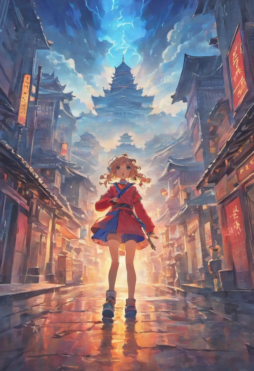 Multicolored , Colorful , Bright colors , systemic , Akari Toriyama , Chinese ink painting , close lens ,Cloud fog