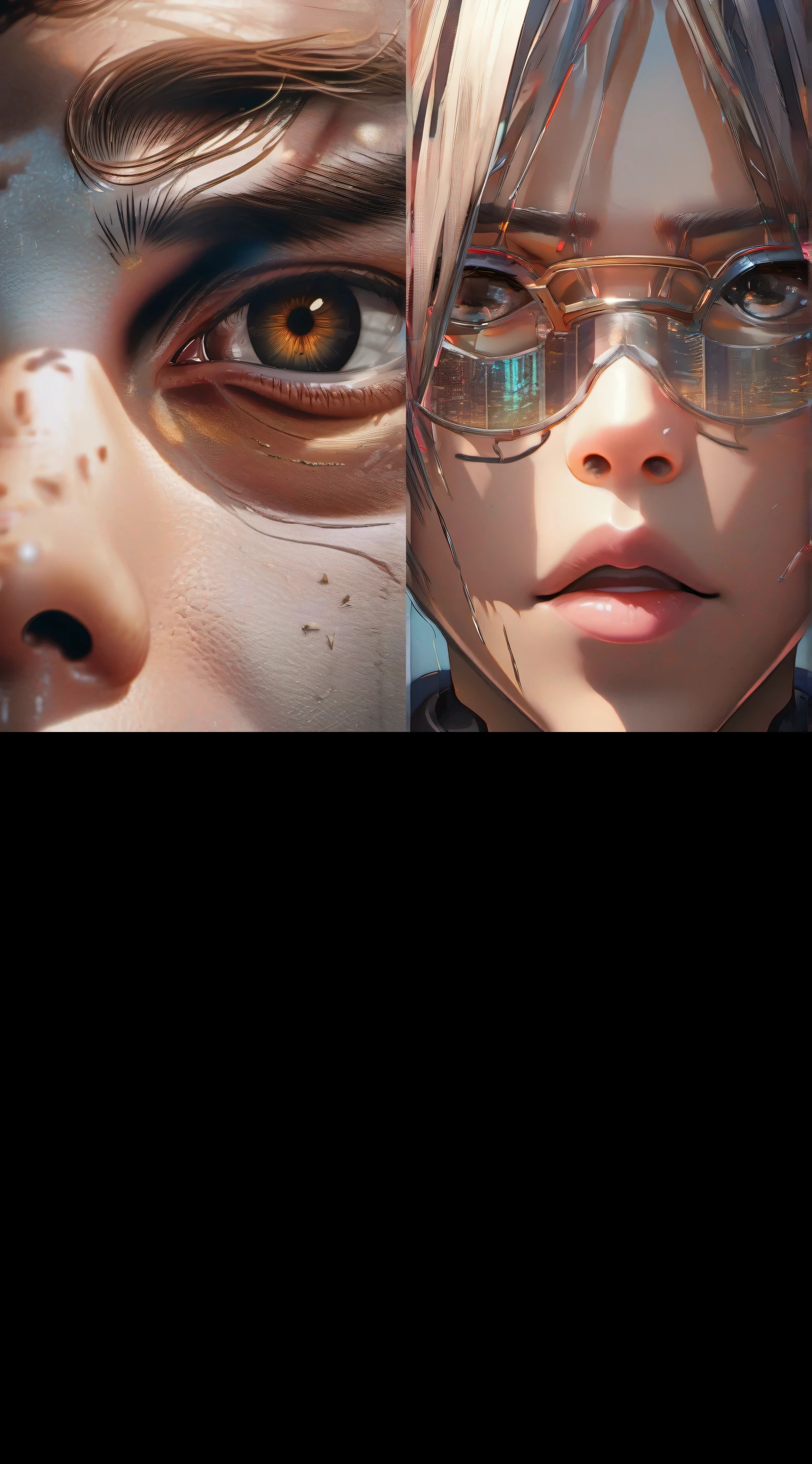 Unbeatable masterpiece, Ultra photo realsisim, Perfect artwork, Intricate details, Best quality, Strong light, High contrast, Cyberpunk, Quantum punk, Nano punk, (Machinary:1.2)(Masterpiece) , (Best quality) , (extremely detailed wallpaper CG unity 8k) , (best character detail:1.36), marshes, (delicated lines:1.24), (fantasy), (Cold light:1.2) , Color splattering , Colorful, colorful background, detailed eyes, cold eyes, sharp hunter eyes, detailed eyeshadows, light brown eyes, Simple background, brown hair, 1boy, matured boy, (short hair:1.6), high high quality
