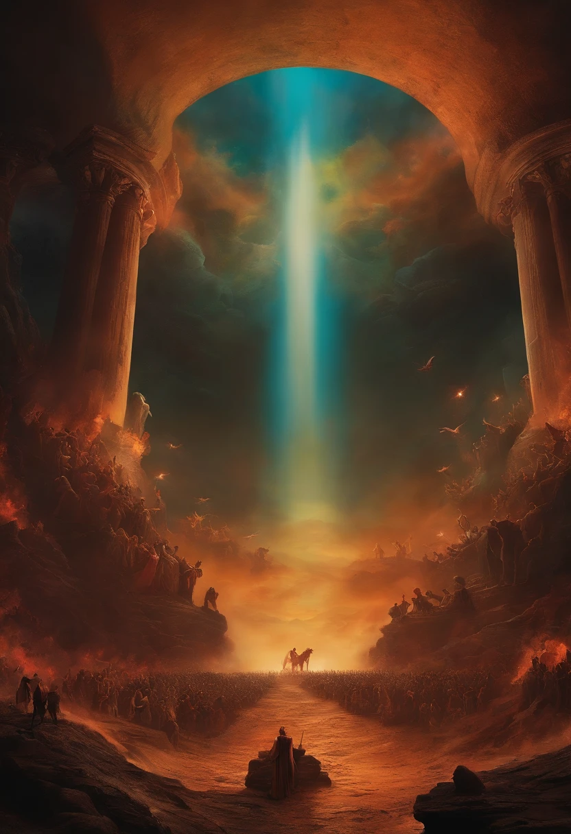 "《The Last Judgment》The artwork is inspired by the theatrical style of British artist John Martin."