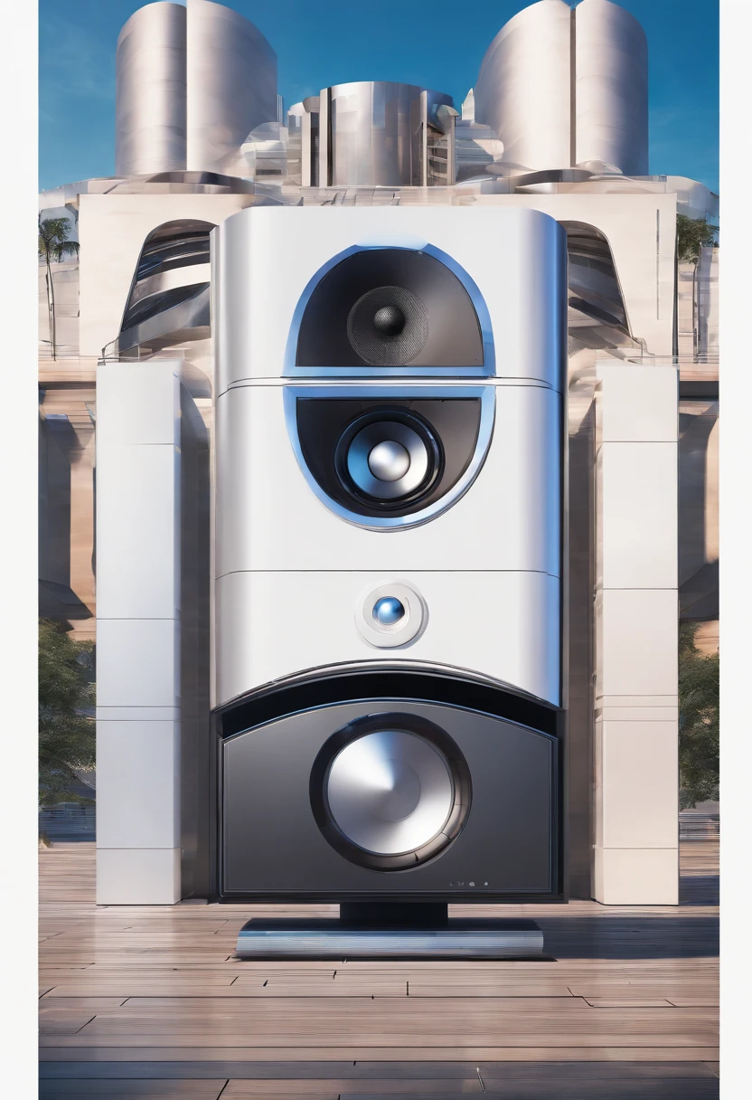 Ultra realistic scenery, two giant speakers, and a bit of background