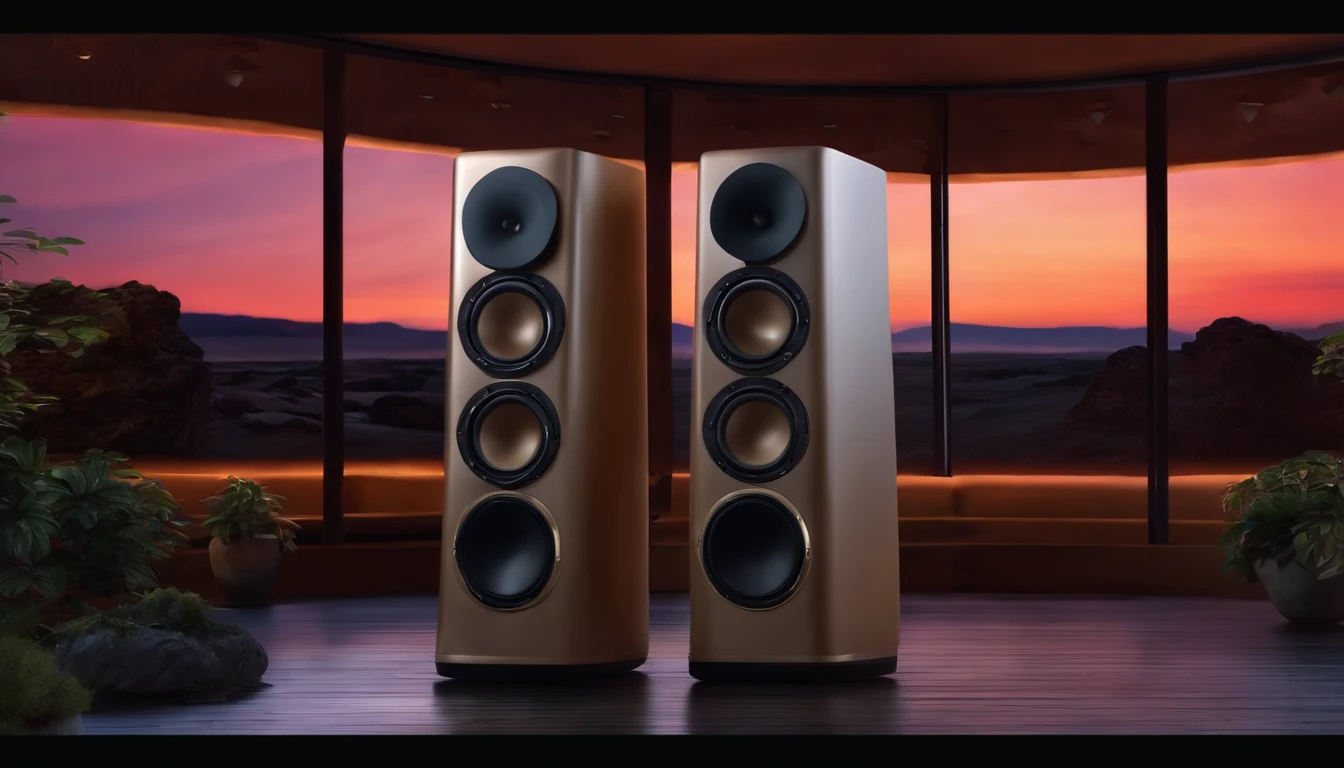 Ultra realistic scenery, two giant speakers, and a bit of background