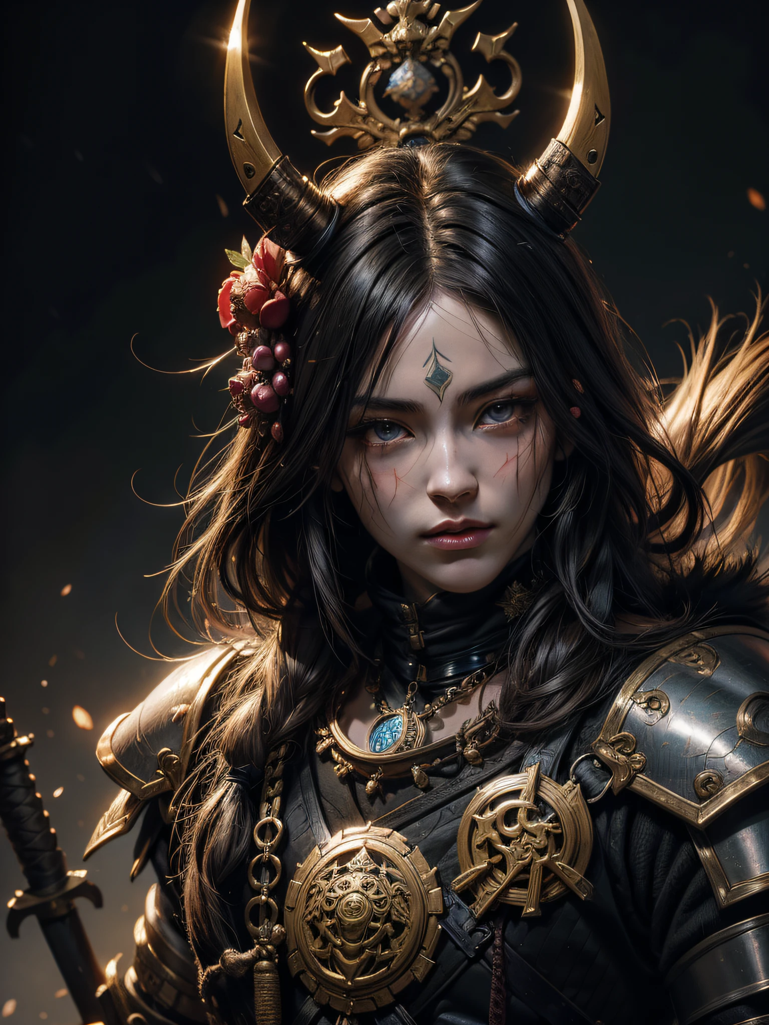 ((best quality)), ((masterpiece)), (detailed), perfect face, a beaituful goddess valkyrie enshrined in armour, grand in scale and intricacy, Bloodborne inspired valkyrie, occult aesthetic, occult, detailed and intricate steampunk and detailed gothic, Very dramatic and cinematic lighting, cosmic horror, grim dark, Red and white with a sense of technology, side-lighting, NSFW, Depicting female characters from ethereal anime in a high-quality anime art style, gothic lolita, beautiful small breasts, full body, whole body, body