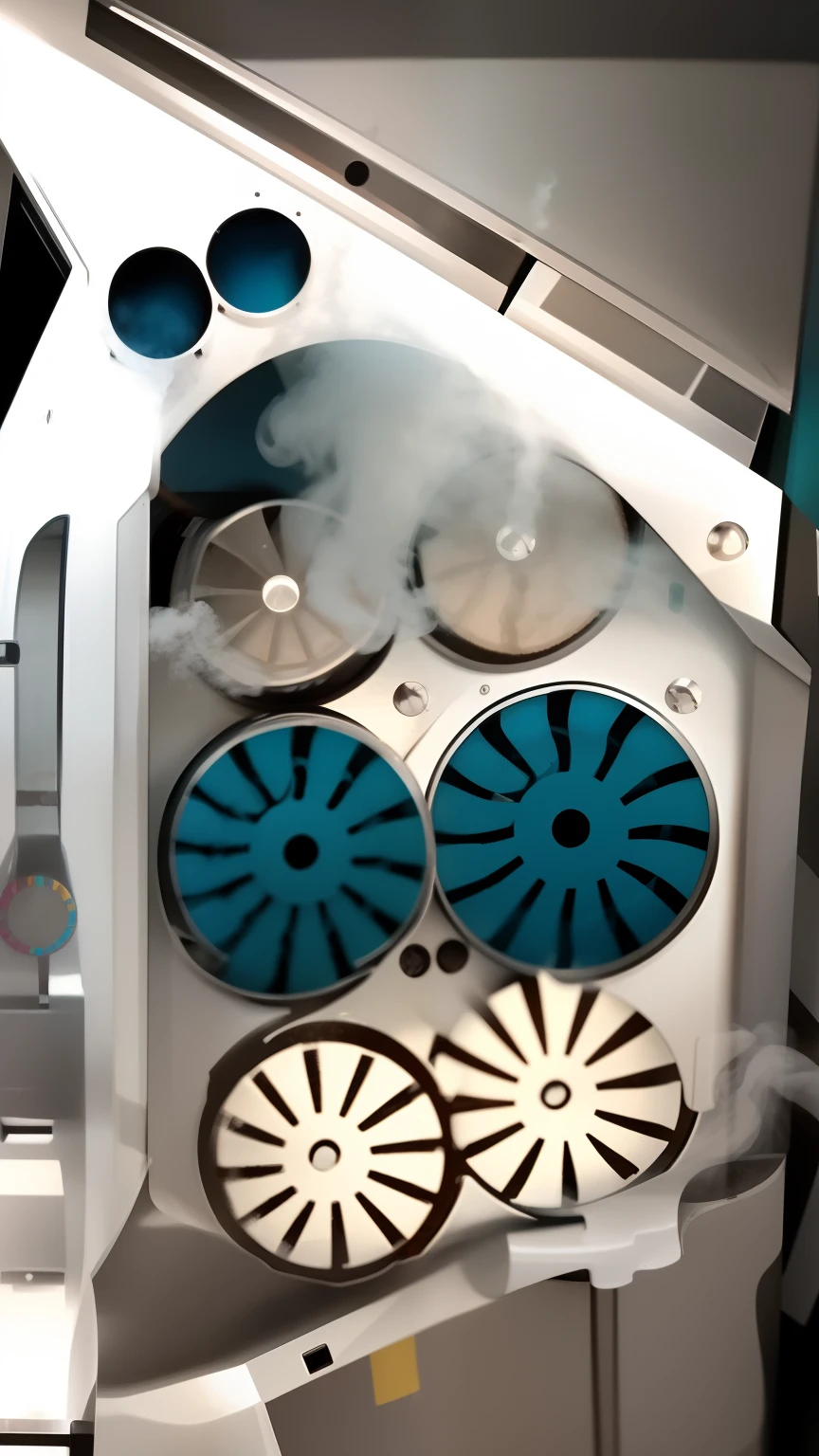 white smoke, vapor