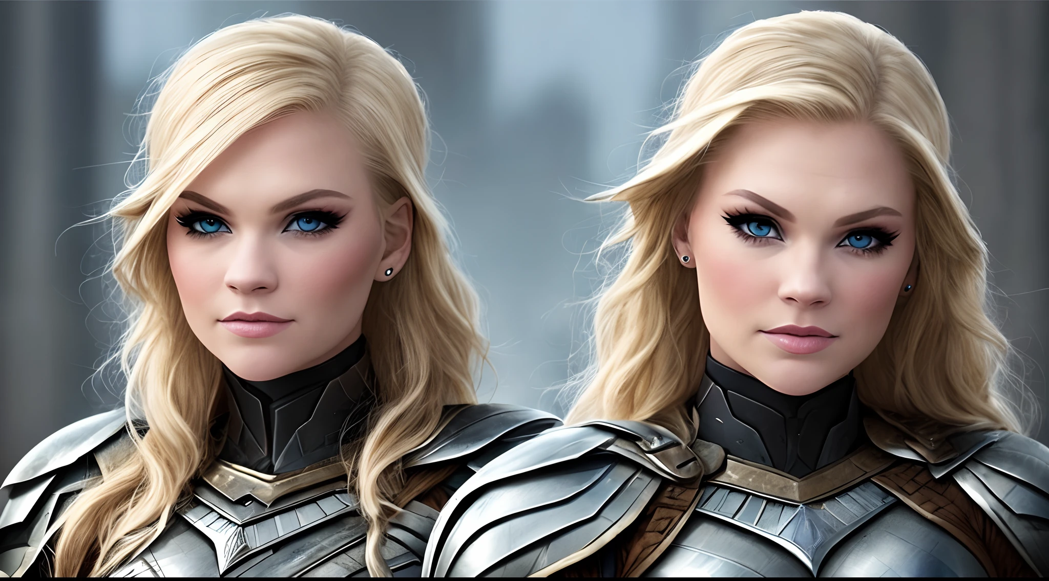Blonde blue eyes Valkyrie style