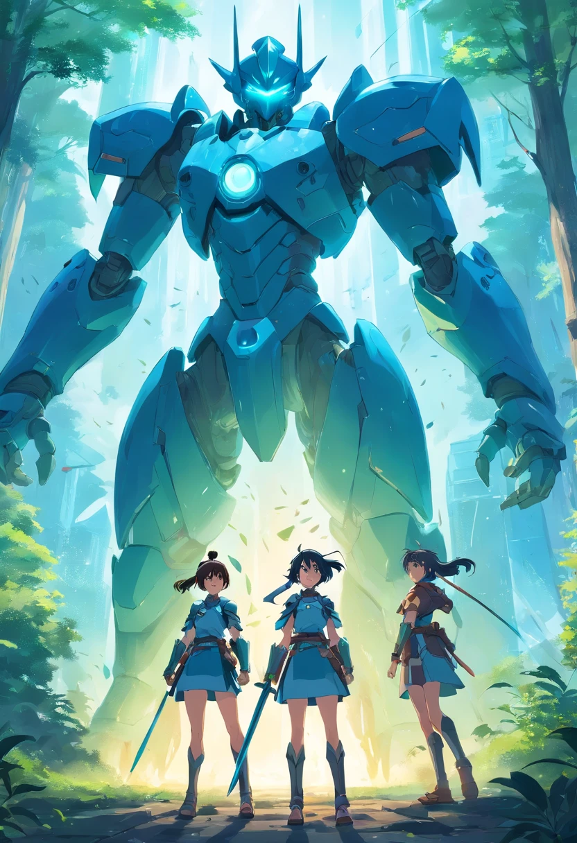 3 Girls in Armour in a fantasy world fighting monster to level up