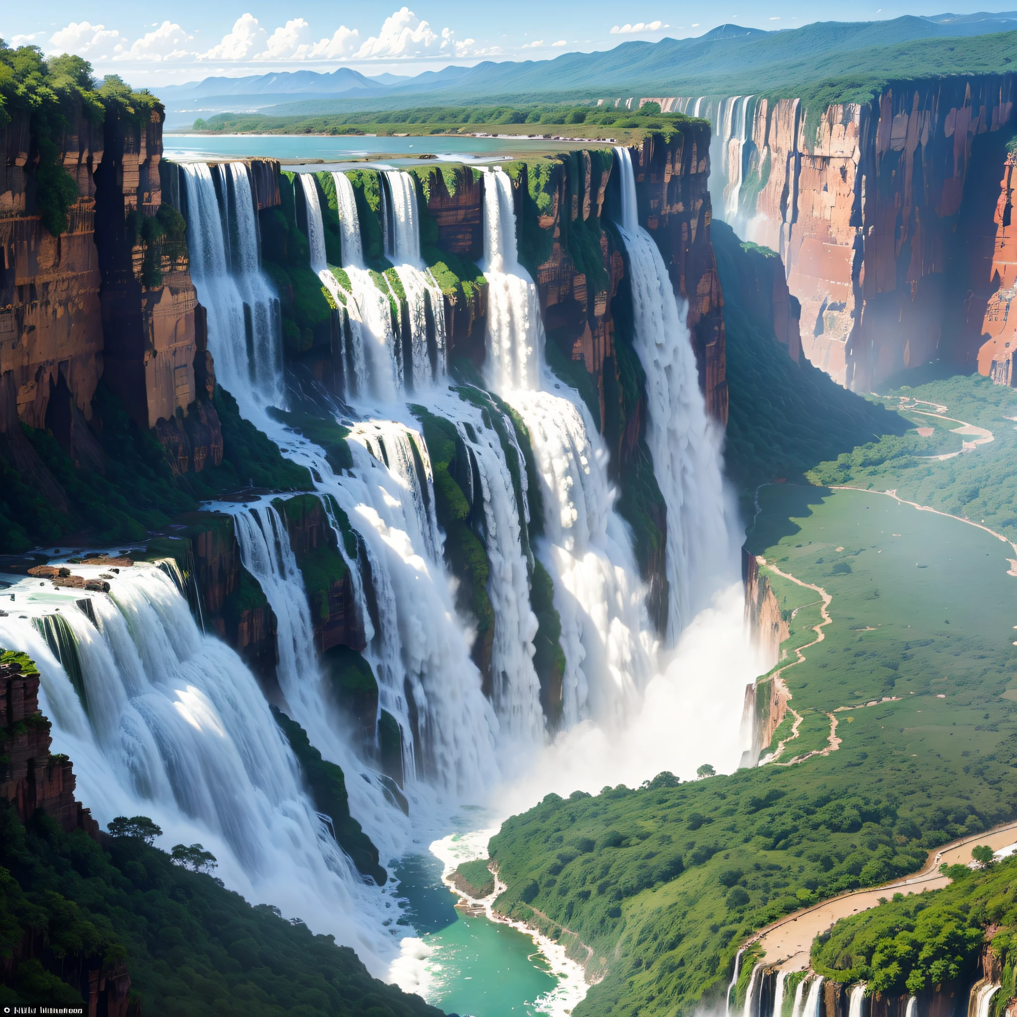 Waterfalls: Natural wonders like Angel Falls in Venezuela, Iguazu Falls in Argentina and Brazil, and Niagara Falls in North America showcase the sheer power and beauty of cascading water.