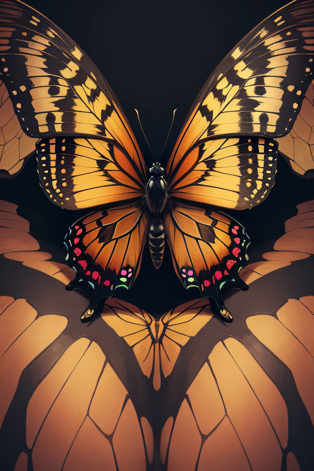 Insect Butterfly Fantasy Style Drawing in Detailed Style