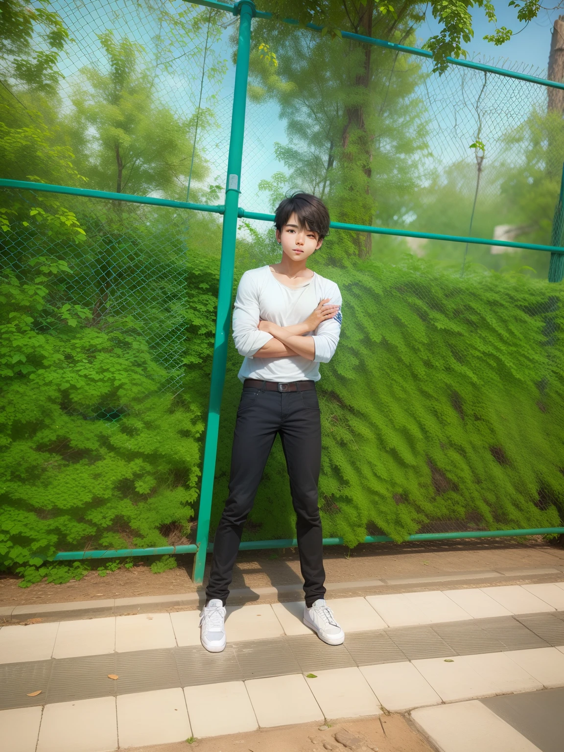 Cute boy original face natural background 8k ultra