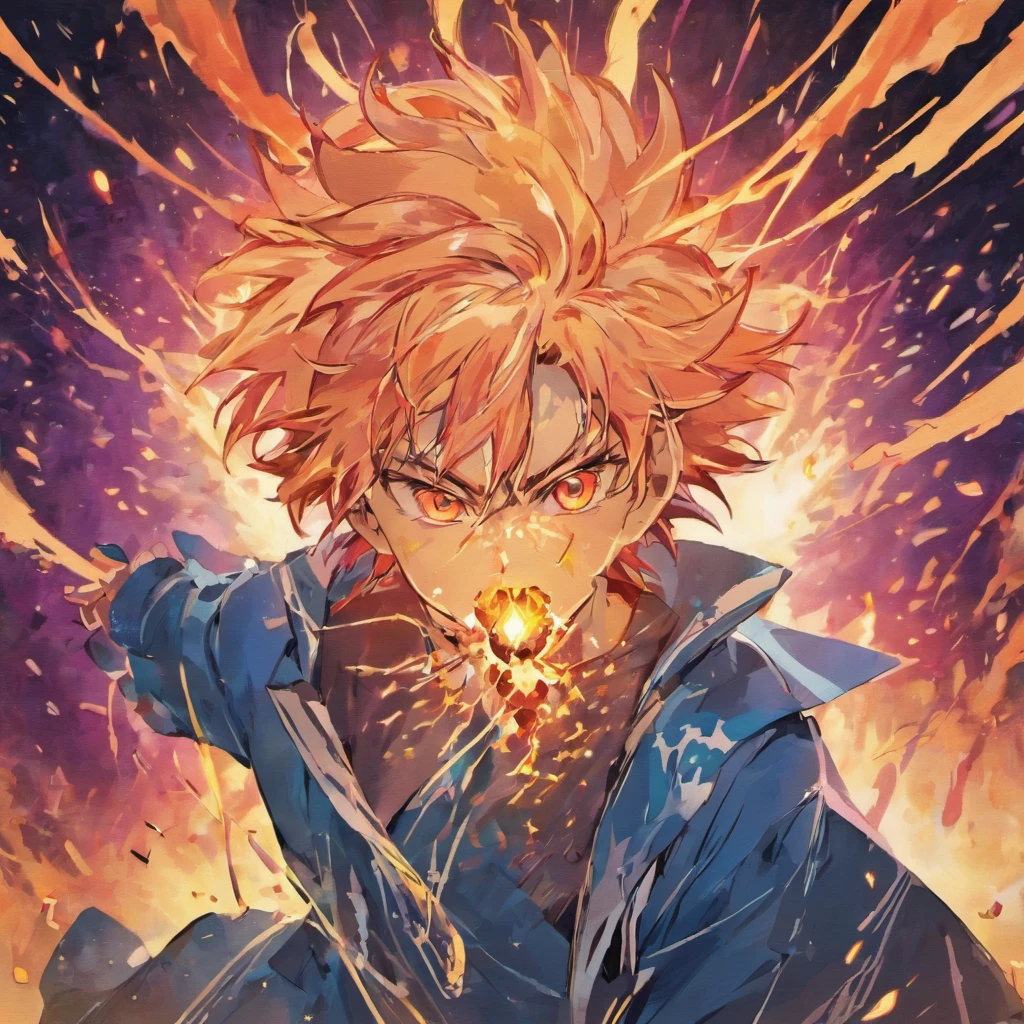 satoru Gojo do anime Jujutsu Kaisen em uma postura de batalha impressionante. He is surrounded by a magical turquoise aura, that radiates power and confidence. Your eyes are focused, emitting an icy intensity as he prepares to face an invisible enemy. As faixas da sua bandana voam ao vento, enquanto seus cabelos brancos tremulam de energia espiritual. The surrounding environment is a desolate battlefield, com escombros e escombros espalhados. The atmosphere is electrifying and full of magical tension, detailed digital illustration, dynamic light technique, --AR 16:9 --V 5