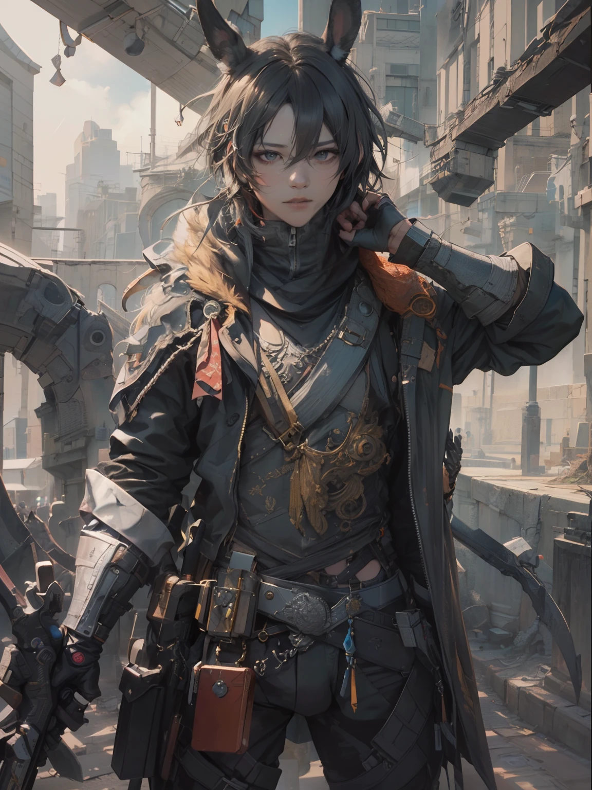 Anime - Imagen de estilo de un hombre con una espada y una armadura, Badass Anime 8K, por Yang J, Arte detallado del anime digital, Tendencias en ArtStation Pixiv, 2. 5 d cgi anime fantasy artwork, Arte detallado del personaje de anime, Guweiz en Artstation Pixiv, Arte detallado de alta calidad 8K, ilustraciones detalladas del anime, Arte conceptual digital de alta calidad