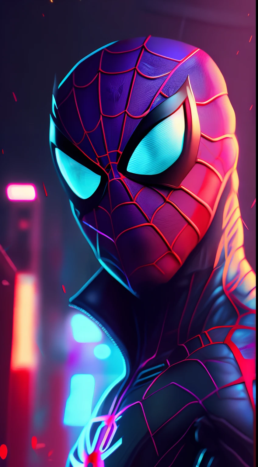 Spider man,Cyberpunk,8k.