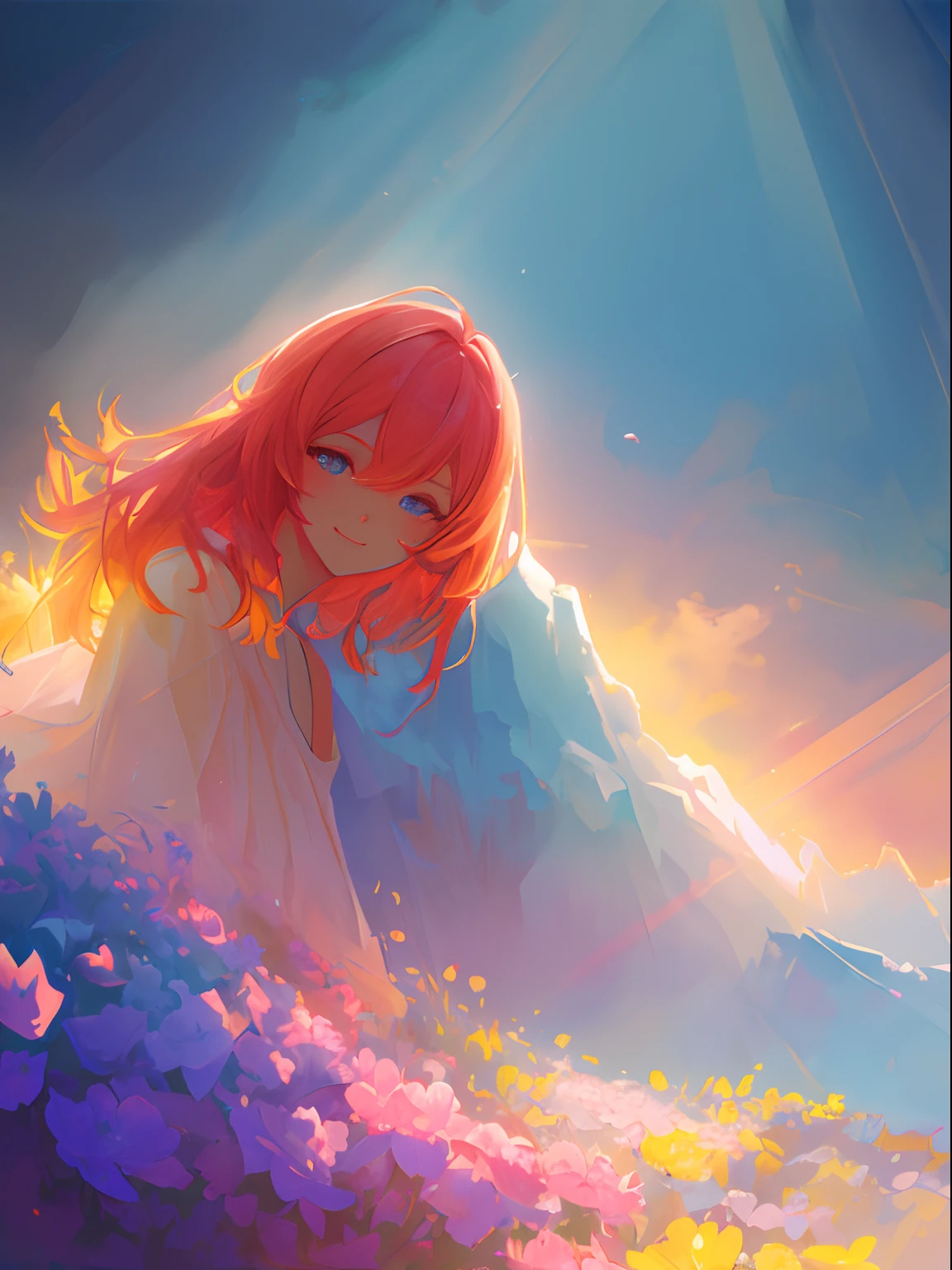 digital painting, best quality, ligne claire, vibrant colors, vivid colors, volumetric lighting. soft light, diffused lighting, radiant light rays, bloom, caustics, subsurface scattering, dreamlike,