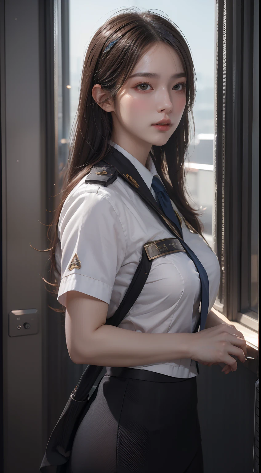 Ultra detail, high resolution, Ultra detailed, Best quality, Amazing, Top quality,Unified 8K wallpapers, Cinematic lighting, stewardess