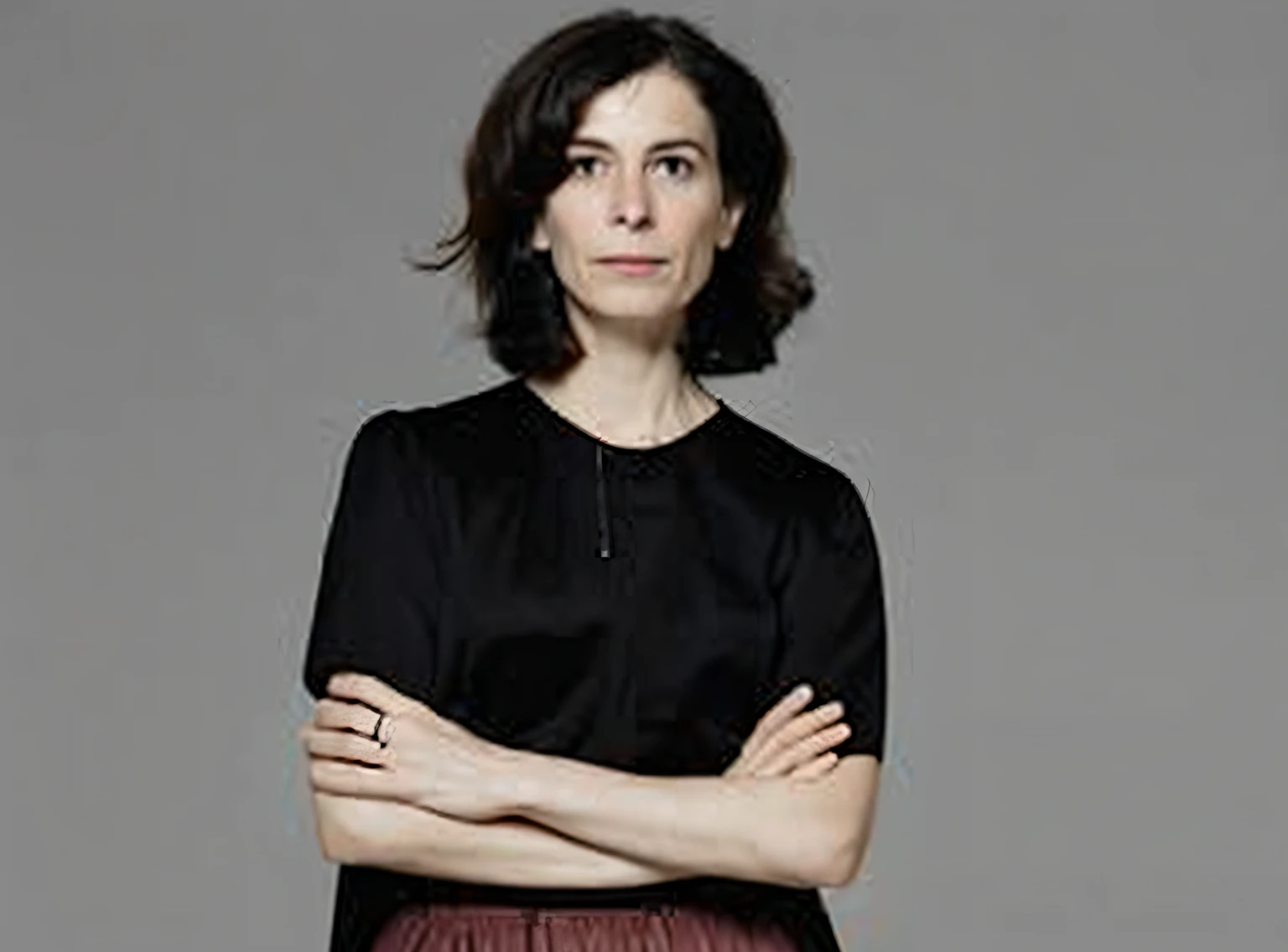 arafed woman in a black top and a red skirt, olivia kemp, inspired by Cornelia Parker, inspired by Eva Gonzalès, livia prima, hana alisa omer, promotional image, promo image, yael shelbia, eva, by Eva Gonzalès, inspired by Keren Katz, promotional picture, dezeen, jen atkin