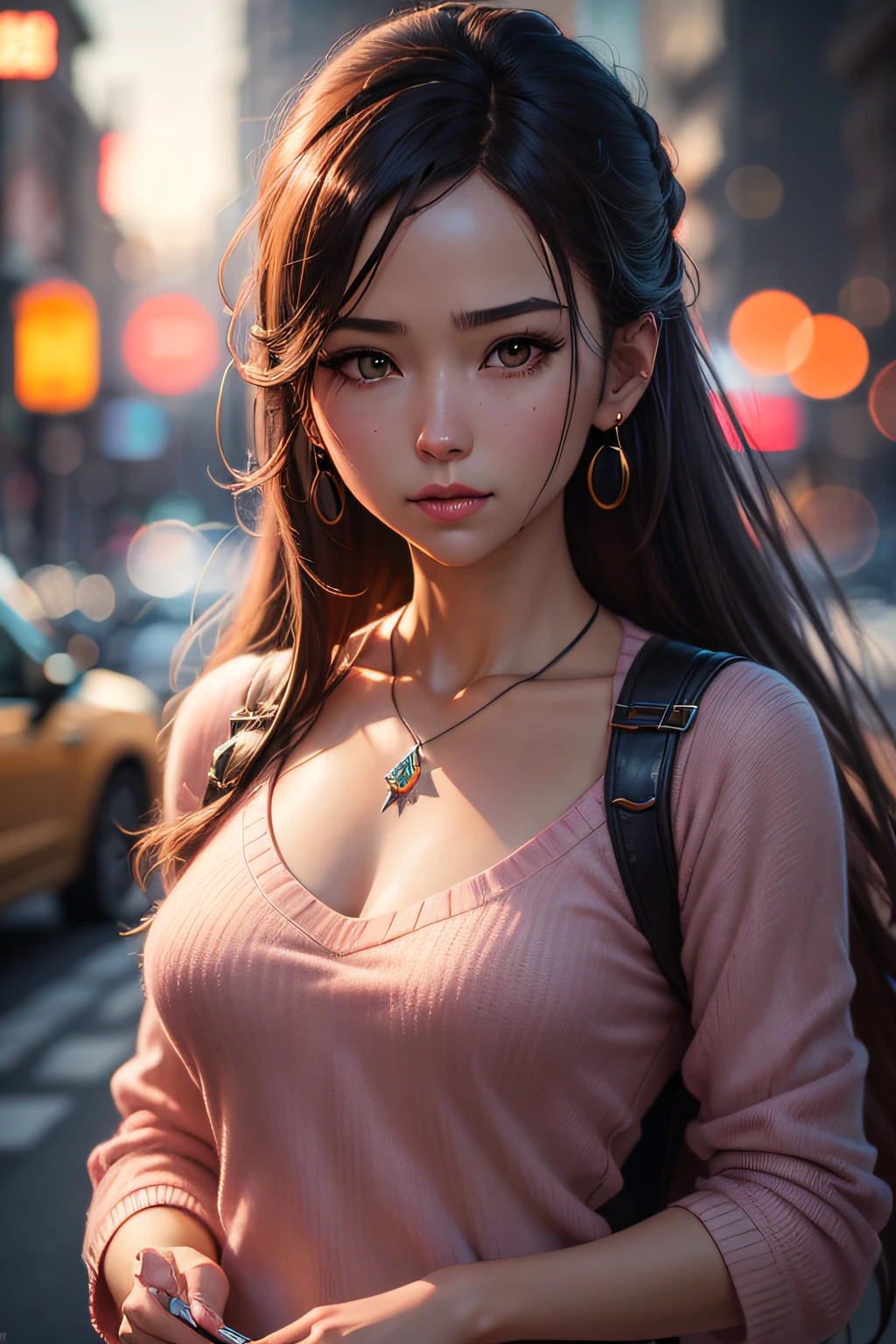 multicolored hair, Chiaroscuro, Depth of field, Cinematic lighting, Sony FE GM, hyper HD, retinas, Masterpiece, Anatomically correct, Textured skin, Super detail, High detail, High quality, High quality, Award-winning, Best quality, high resolution, (Realistic:1.7),((Best quality)),absurderes,(超高分辨率),(Photorealistic:1.6),Photorealistic,rendering by octane,(Hyperrealistic:1.2), (photo-realistic face:1.2), (8K), (4K), (Masterpiece),(Realistic skin texture), A pretty girl, , Standing on the street, during night, Office wear, White shirt , black micro skirt, Open shirt show ,Heels, multicolored long hair, Chiaroscuro, Depth of field, Cinematic lighting, Sony FE GM, Ultra HD, retinas, Masterpiece, Anatomically correct, Textured skin, Ultra detail, High detail, High quality, Award-winning, Best quality , high resolution, 4K, Open shirt show , (Naked)
