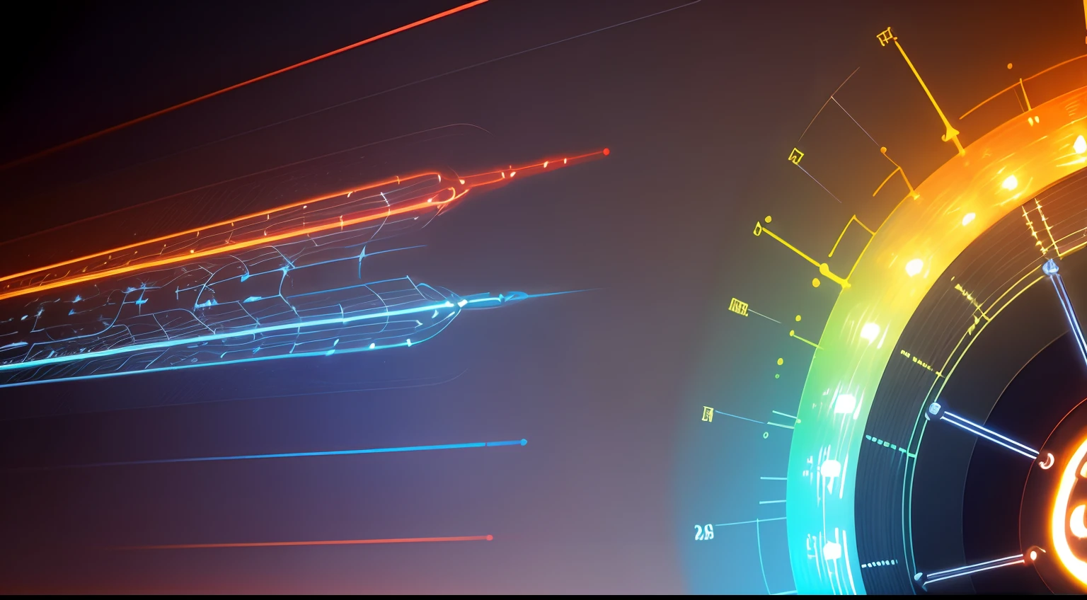 (Imagem de ondas de energia vibrantes em cores brilhantes, Demonstrating the idea of frequency tuning.)