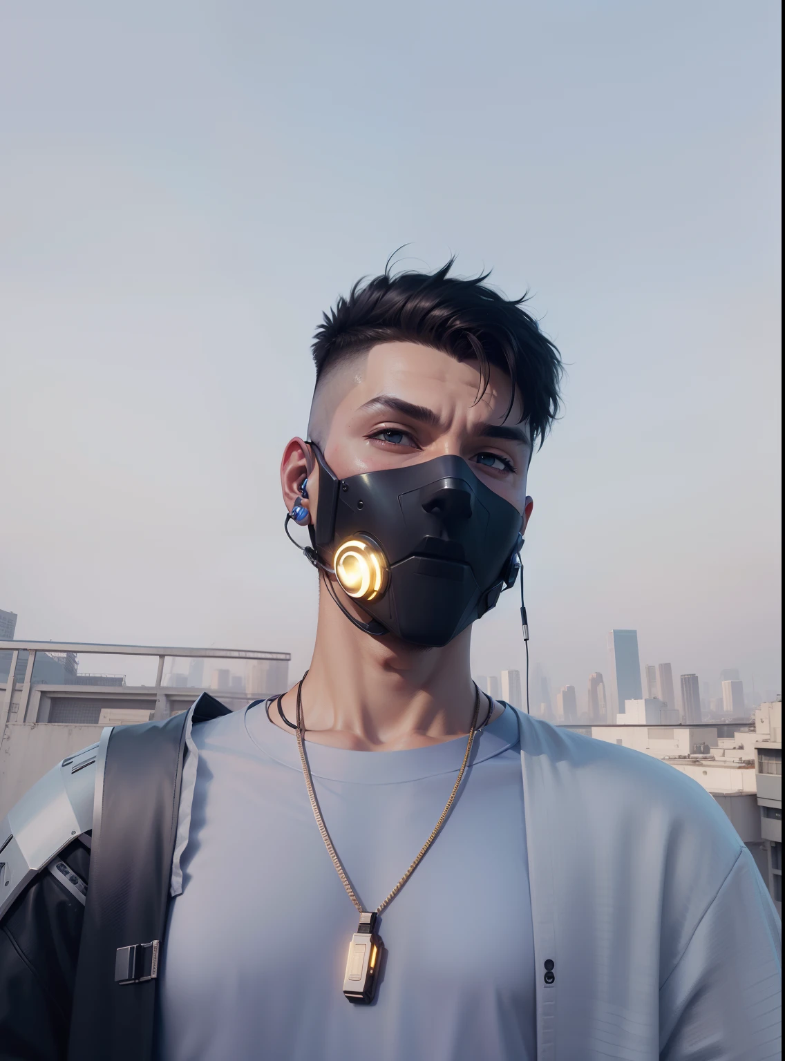 Change background cyberpunk banduome boy, realistic face, lik, ultra realistic,Ai picture