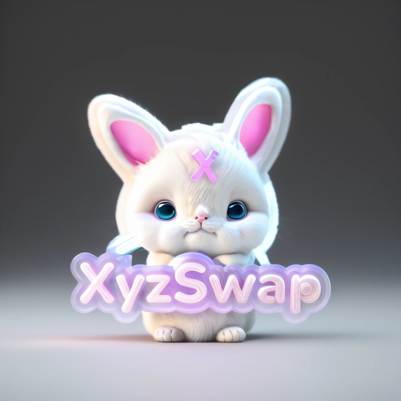 Close-up of a white cat with a cross on its head, Y2K, y 2 k, New Ryuli ow, x logo, Yaez, xqc, resin, Hallyu amino, switch, [ [ soft ] ], yzy gap, BT 2 1, BT21, ulzzangs, Pisif, official fanart, ysz, avatar for website
