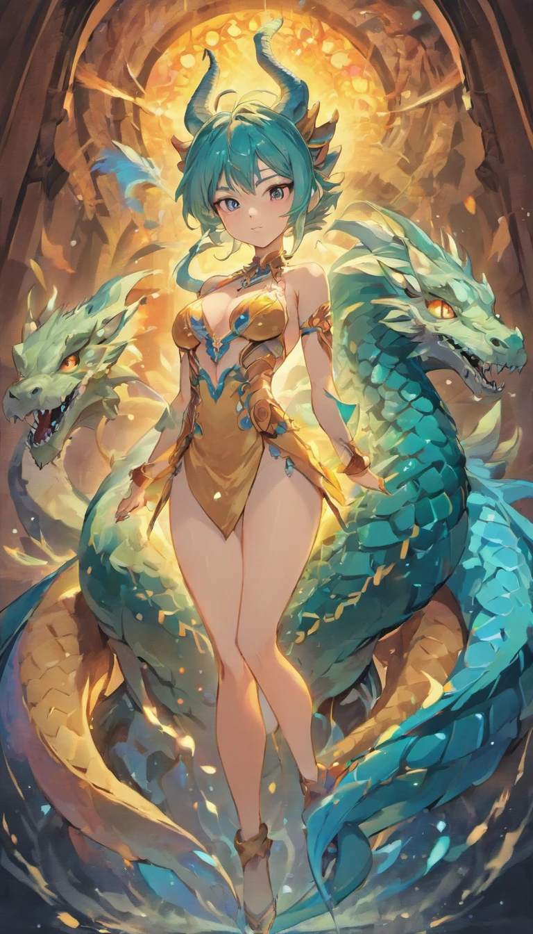 Dragons, fantasy, majestic creatures, ethereal beauty, mythical beings, scales, powerful physique, vibrant colors. anthro, big breast, nipples