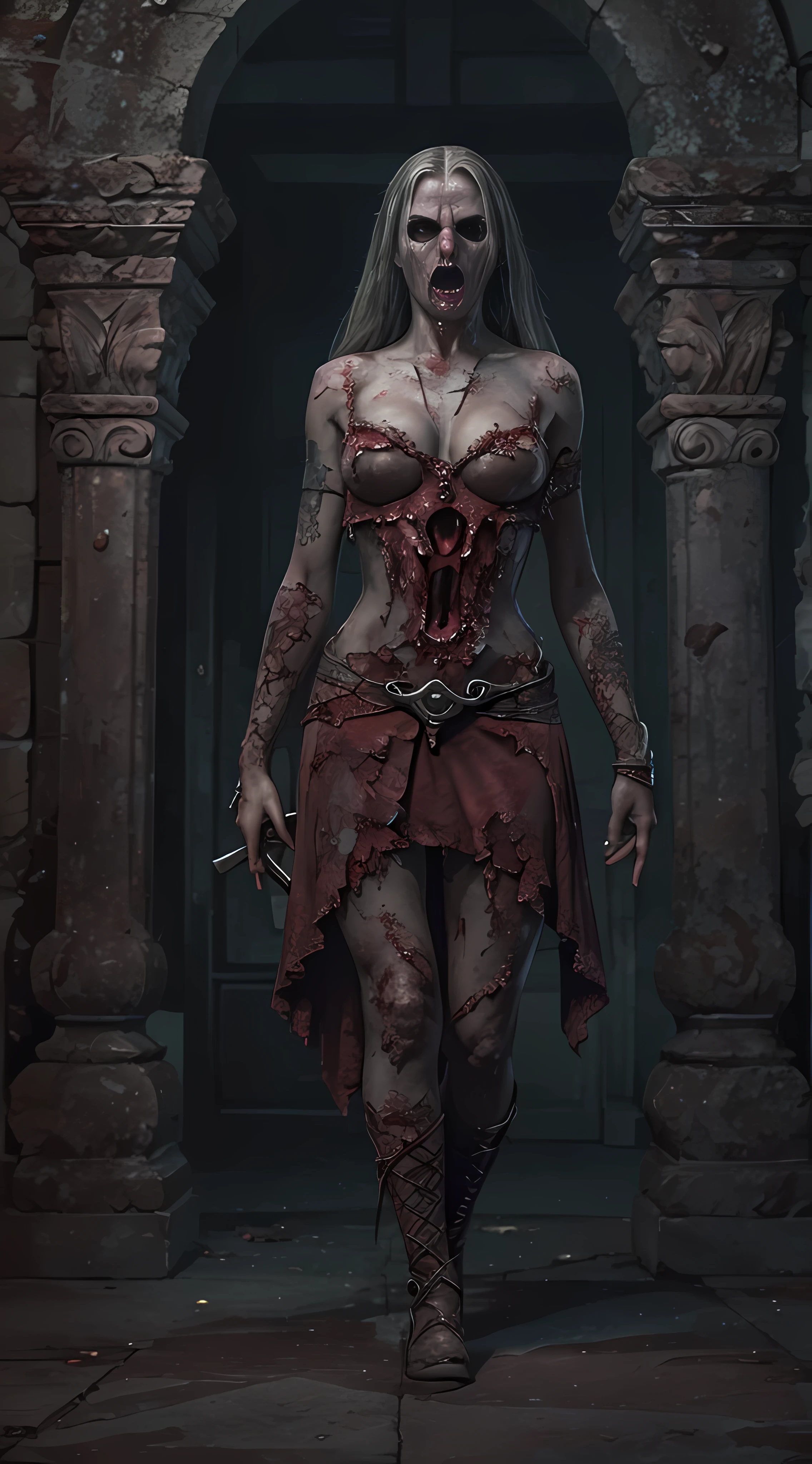 Female superior ancient Strigoi vampire, horror, ultra-detailed, HDR, cinematic