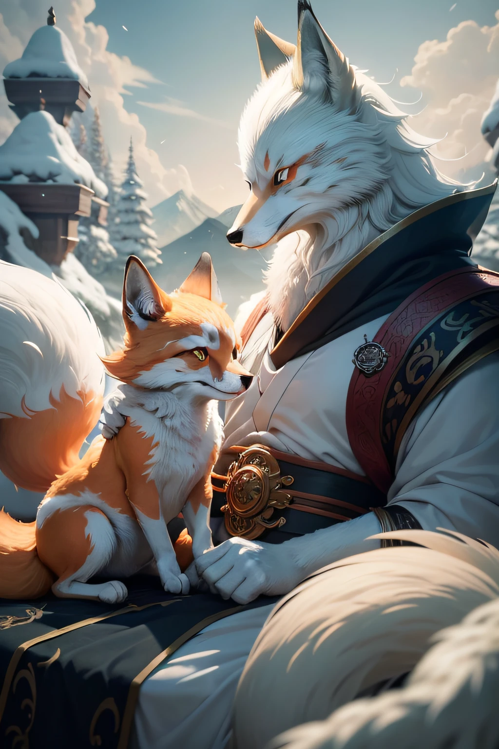 The mountain of the green hill has beasts,It resembles a fox and has nine tails,It sounds like a ,Can eat people,Eaters don't stake。The most basic feature of the nine-tailed fox is the "nine-tailed",Legend has it that Shipei was born as Ruiya。《Ruiying Atlas》said:"The king is not inclined to color,Then the nine-tailed fox is to the end。”《Song Shu Fu Ruizhi》said:"White fox,The king's benevolence is wise。”《The Book of Filial Piety》Helper said:"Virtue to birds and beasts,Then the fox nine-tailed