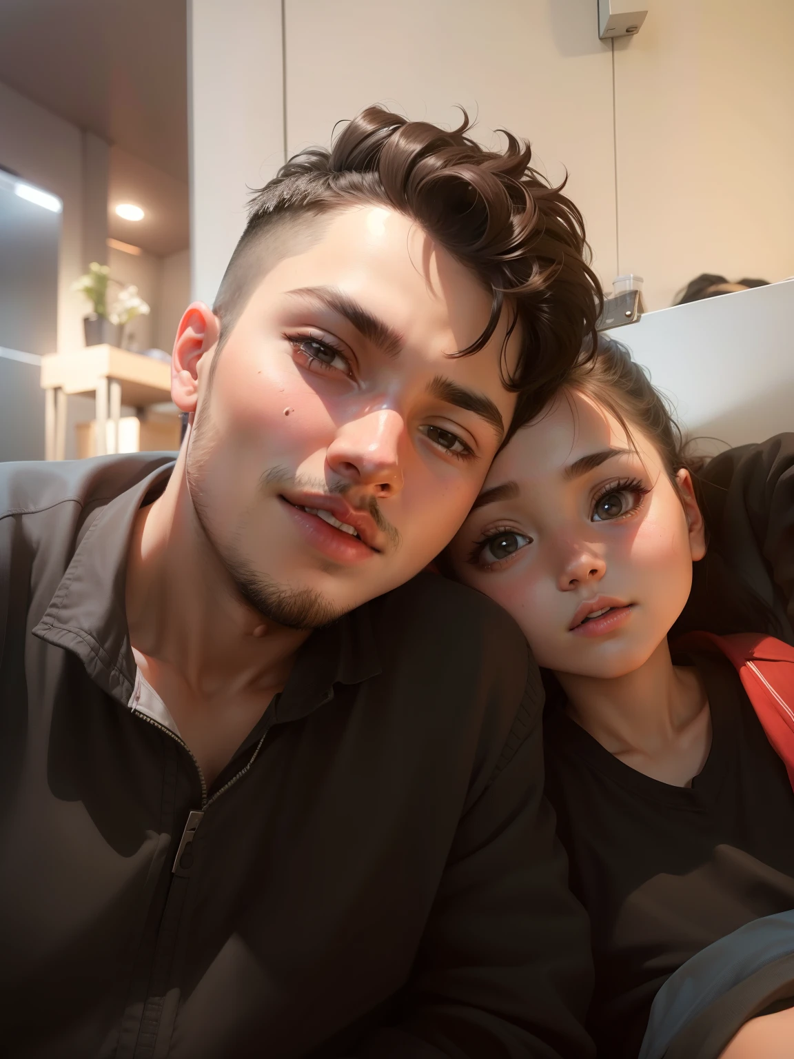 Boy and girl with cute face realistic face hd