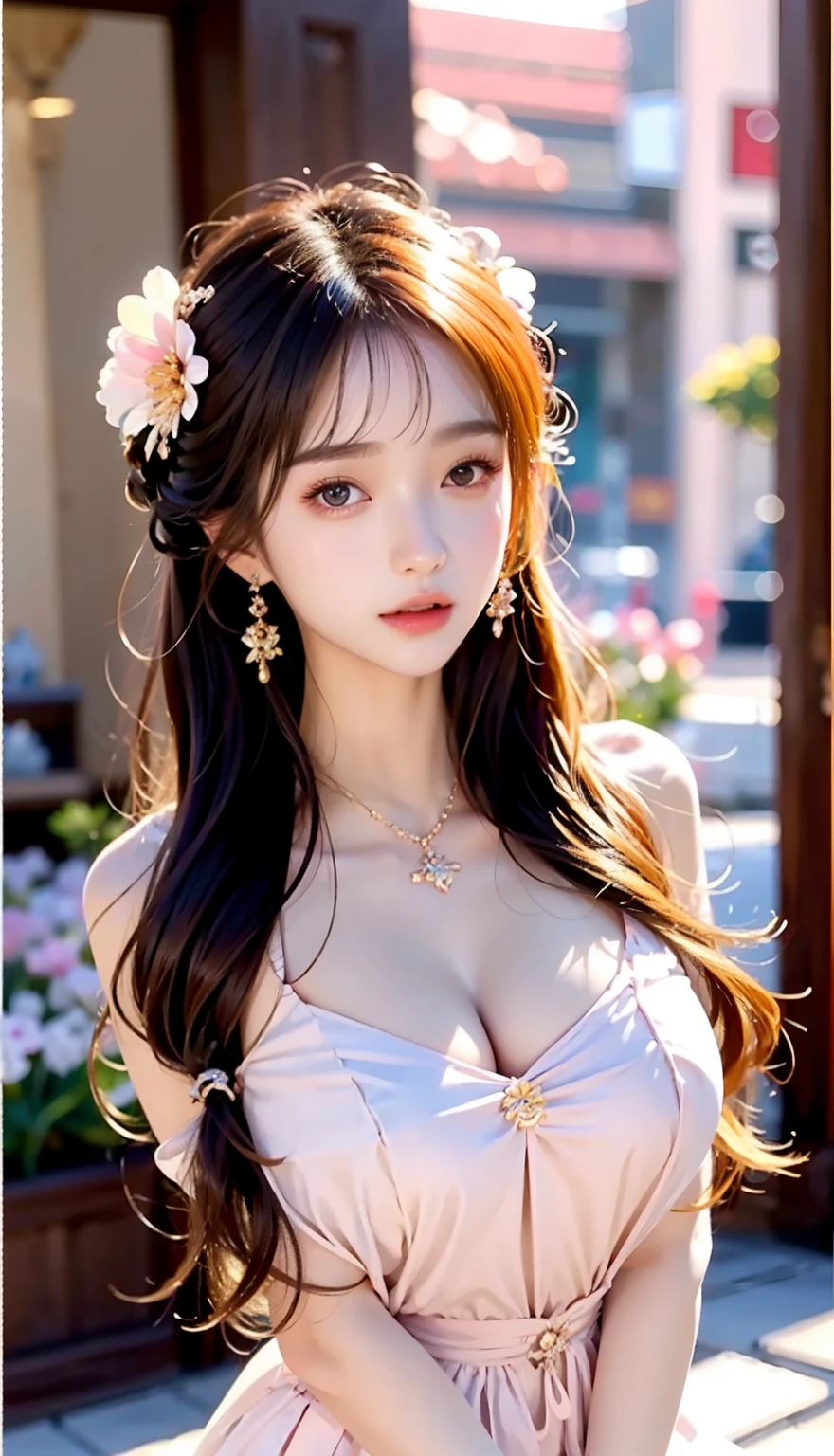 8K, Top Quality, Intricate Details, Ultra Detail, Ultra High Resolution, black hair,Masterpiece,(yinchuan:1.5),Unbelievable delicacy,The face is very delicate, masterpiece, top-quality, Raw foto, Photorealsitic, large full breasts、beautiful and flawless face, Soft smile、20 years girl、depth of fields, hight resolution, ultra-detailliert, finely detail, ighly detailed, extremely detailed eye and face, Sharp pupils,Upper body (full body angle, above crotch)