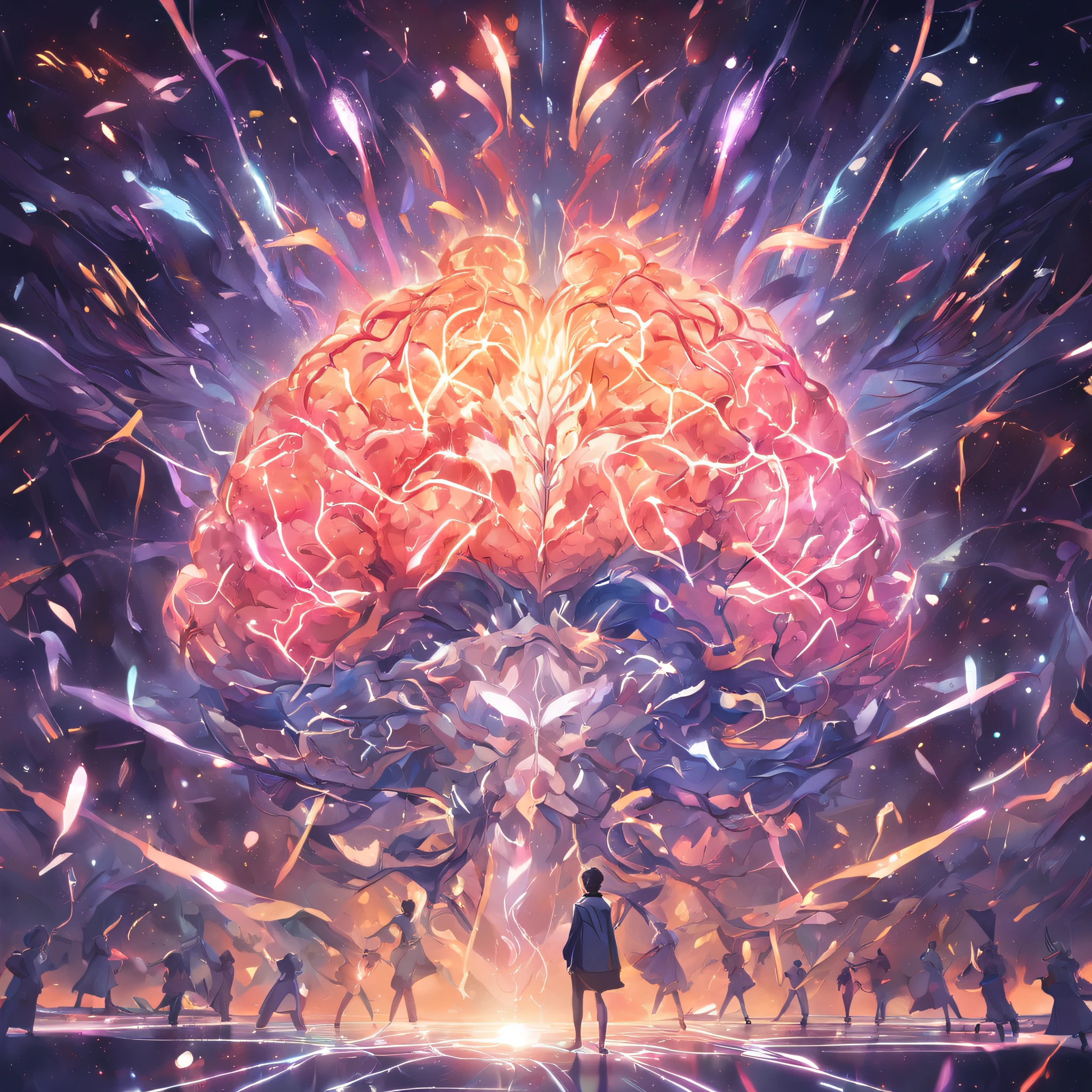 In the center of the logo, You can depict a stylized brain icon,Surrounded by a soft glow or aura, Represents the improvement of knowledge. Inside the brain, Integrate intricate and interconnected lines, Similar to neural pathways, Synaptic, and circuits. This design element emphasizes the complexity of the brain and the network of ideas and information you will be sharing。