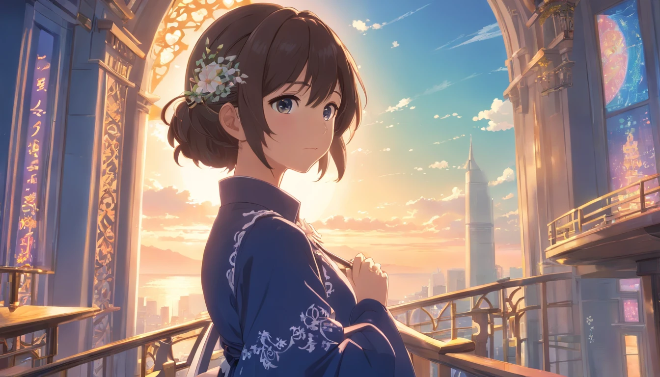 (high quality,masterpiece:1.2),ultra-detailed,(ray tracing),photo-realistic,((1 girl)) silhouette, intricately ornate patterns, gothic lolita dress