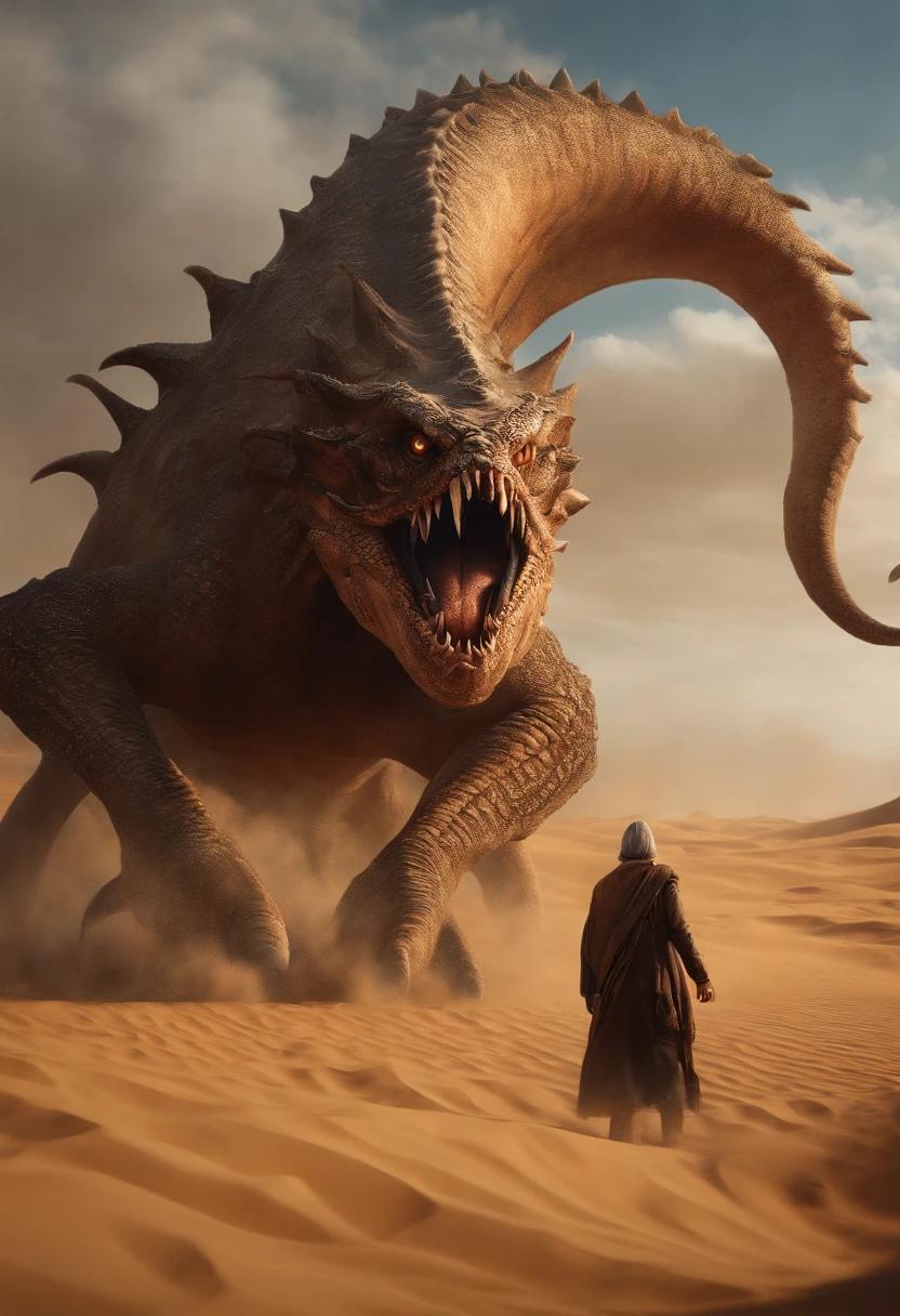 (full body,terrifying detailed eyes,terrifying detailed lips,extremely detailed eyes and face,longeyelashes),(best quality,4k,8k,highres,masterpiece:1.2),ultra-detailed,(realistic,photorealistic,photo-realistic:1.37),oil painting,desert background,sharp focus,studio lighting,vivid colors,physically-based rendering,horror,kraken attacking,rpg art,rpg token,desert background,full body,big monster,terrifying creature,Fantastic digital art
