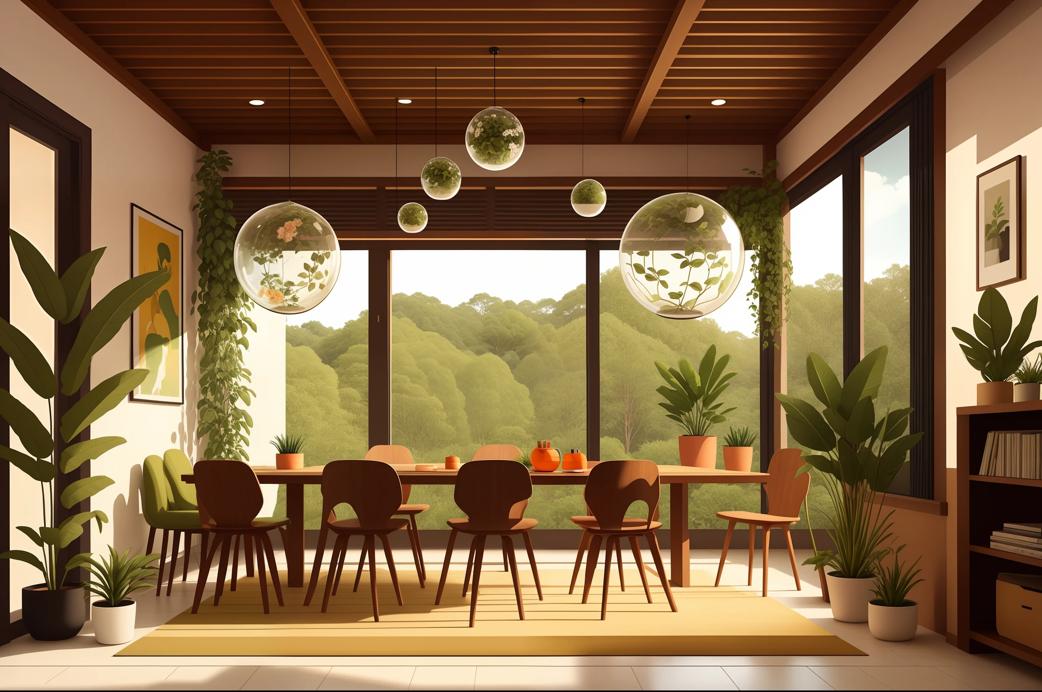 Idoso, sentado na poltrona da sala ampla, com mesa de centro e um vaso com flores em cima, Using a large ball to exercise