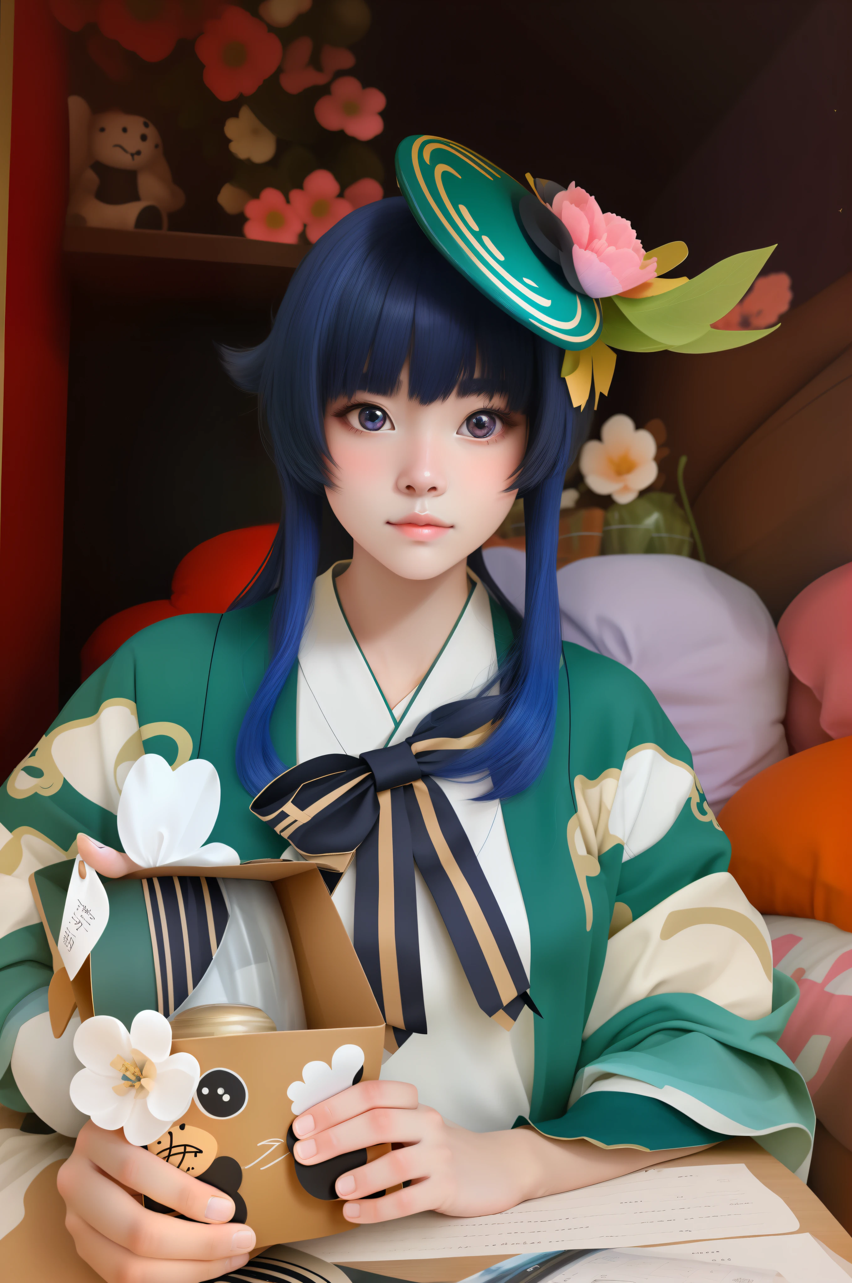Beautuful Women,teens girl,Genshin Ondi,high qulity,A high resolution,adolable,Girly face,largeeyes,with fair skin
