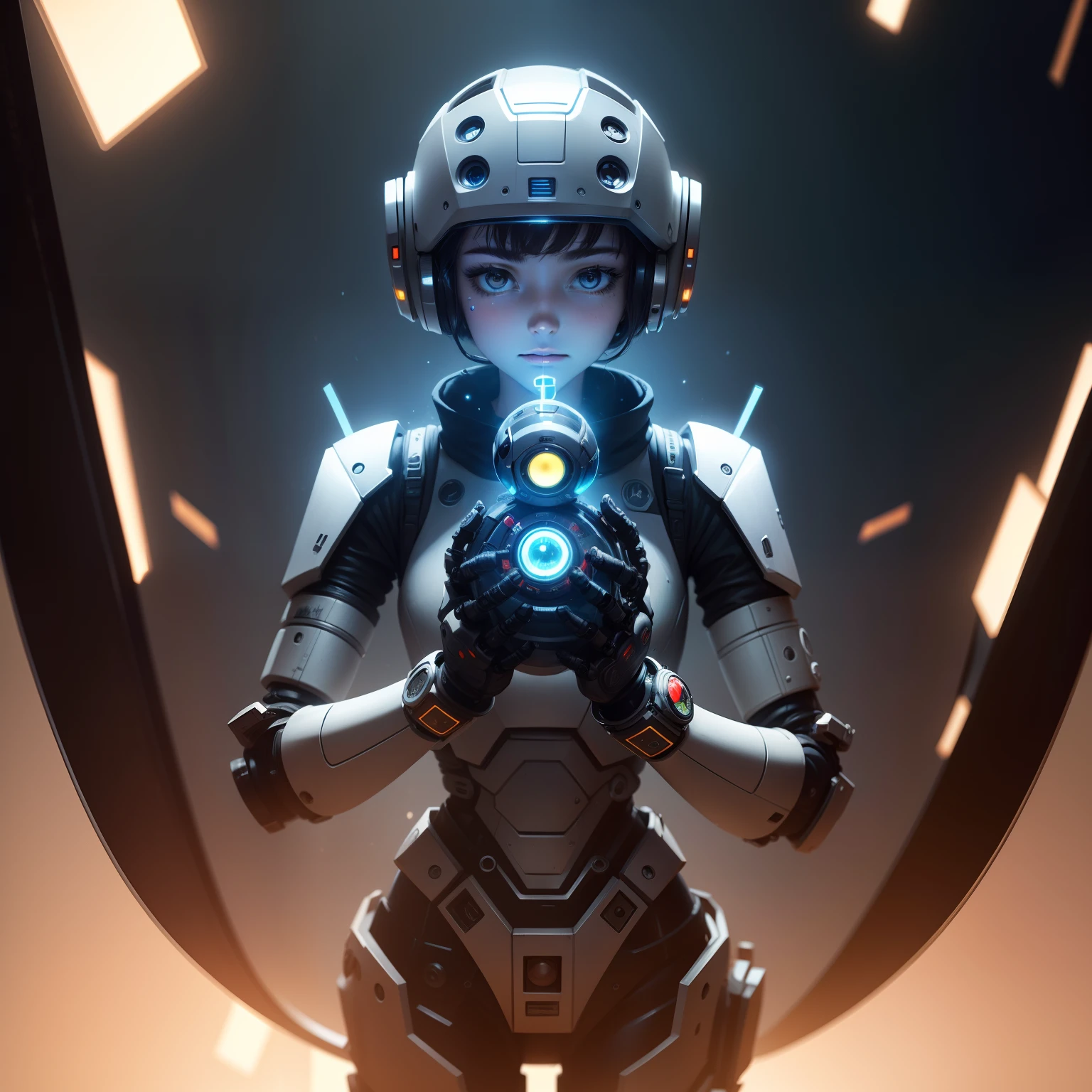 A robot watch with the world in its hands