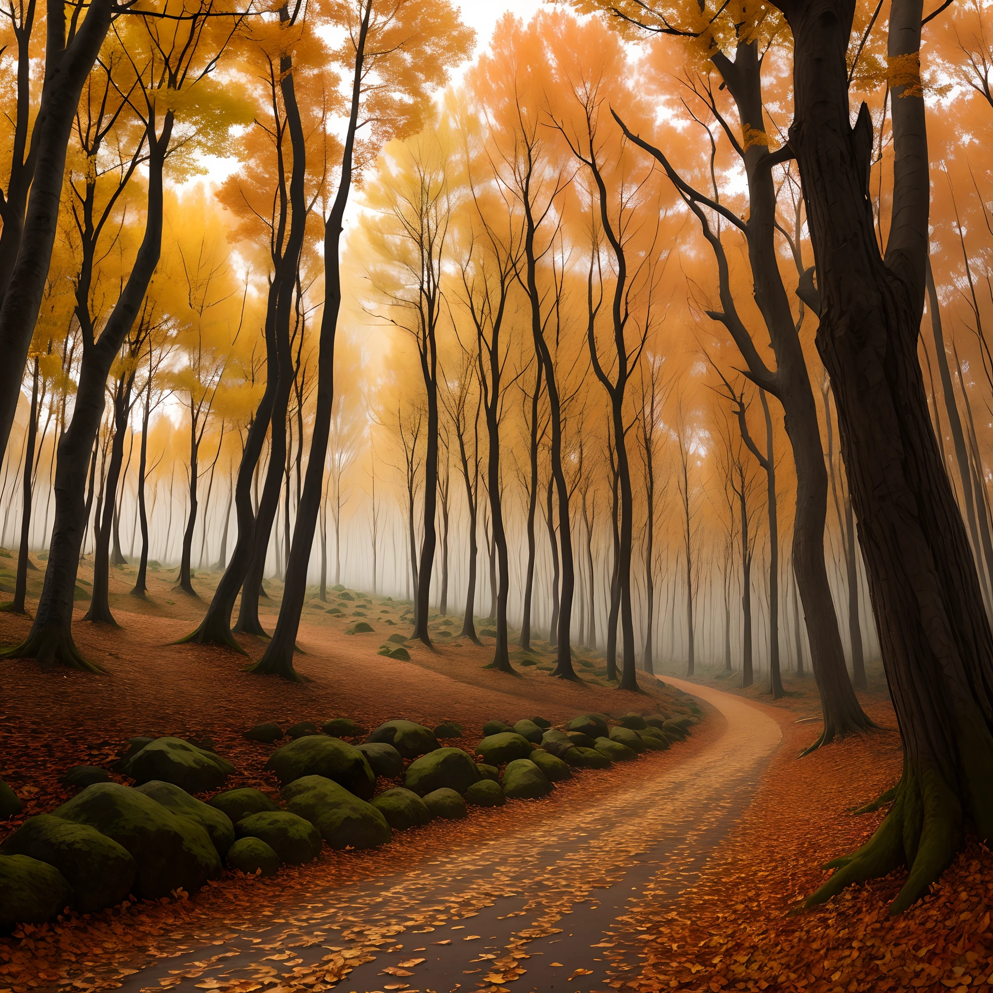 late autumn,ln the forest