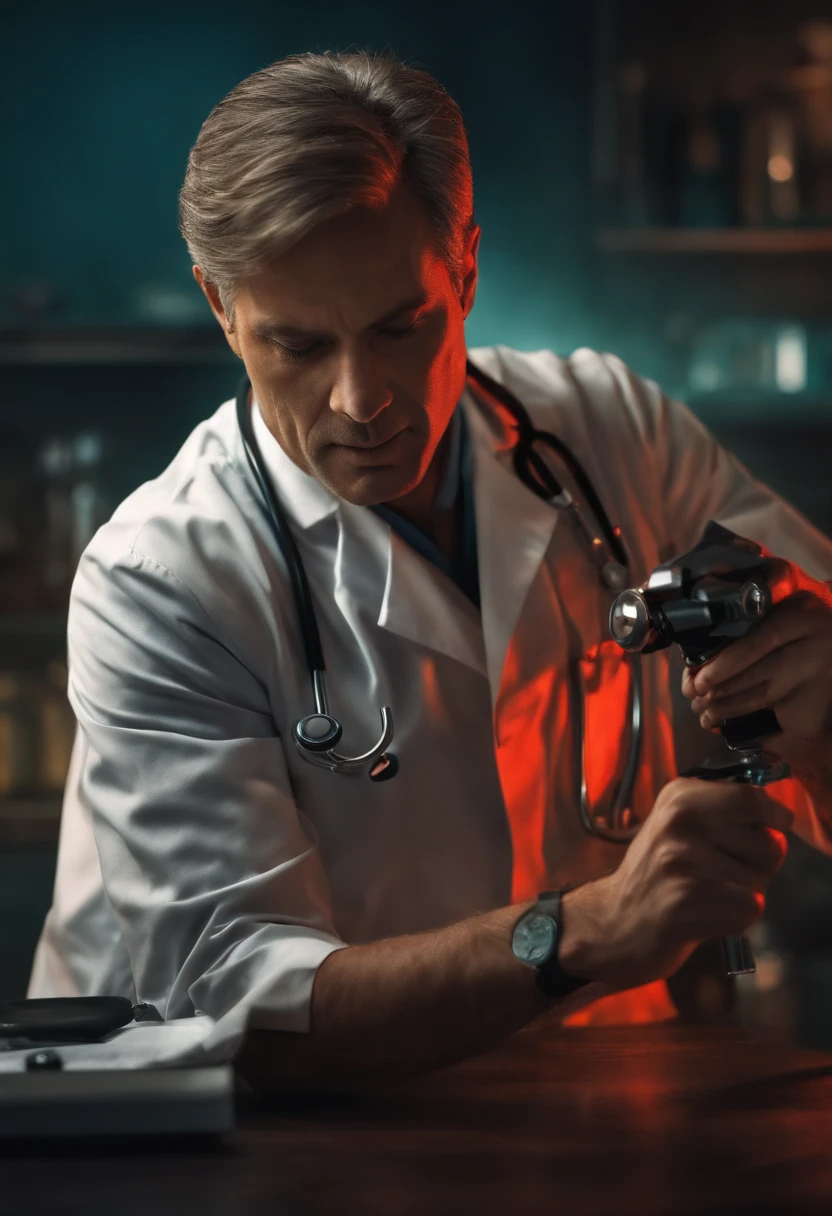 a doctor with blade