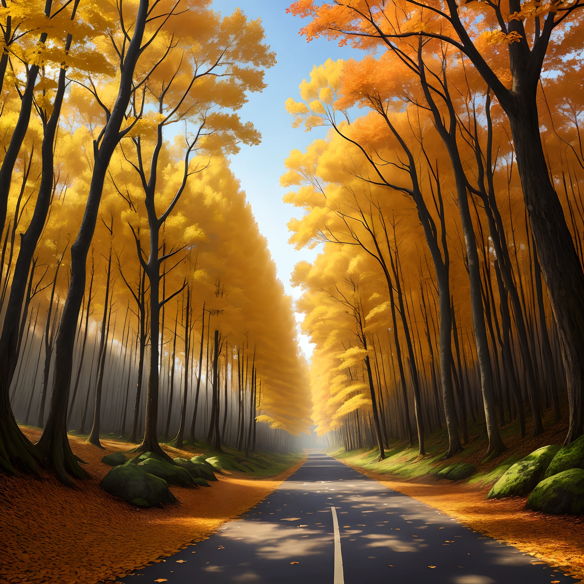 late autumn,ln the forest