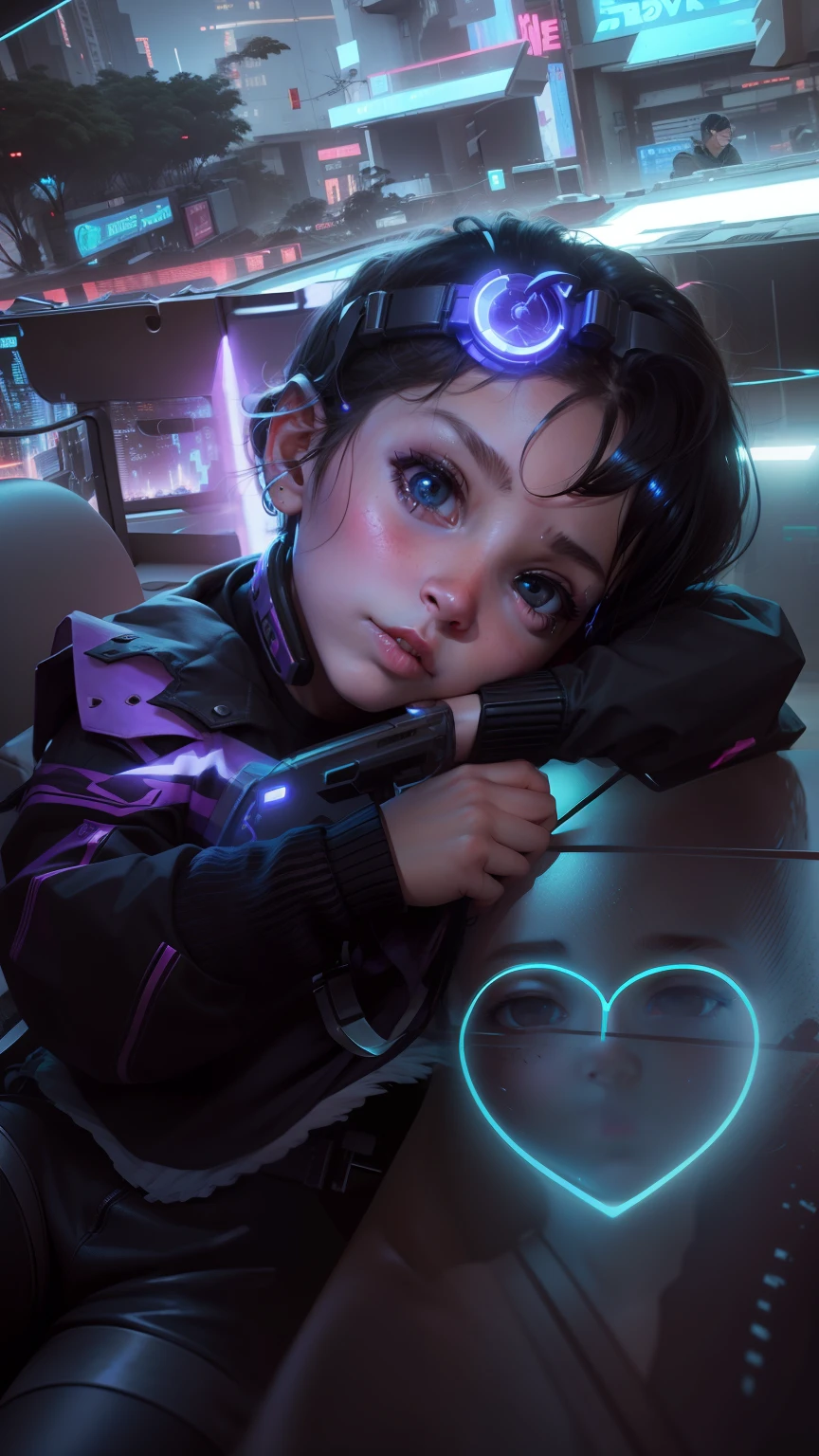jpg, toddler, cyberpunk, neon, 8k, --v 4 change background cyberpunk handsome Giles , realistic face, 8k, ultra realistic realistic-face Giles