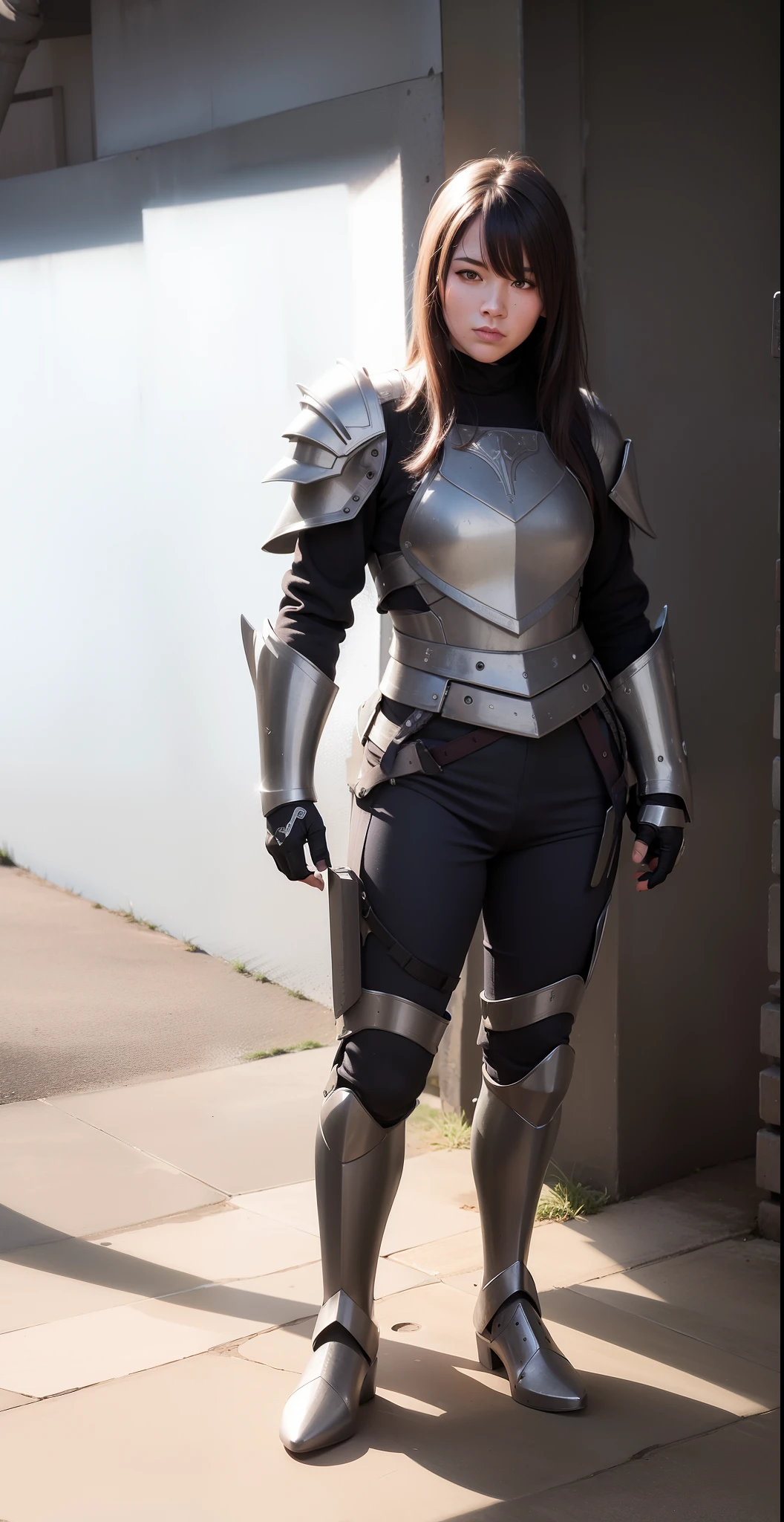 Ultra realistic, full body fantasy armor, no helmet, full body in picture