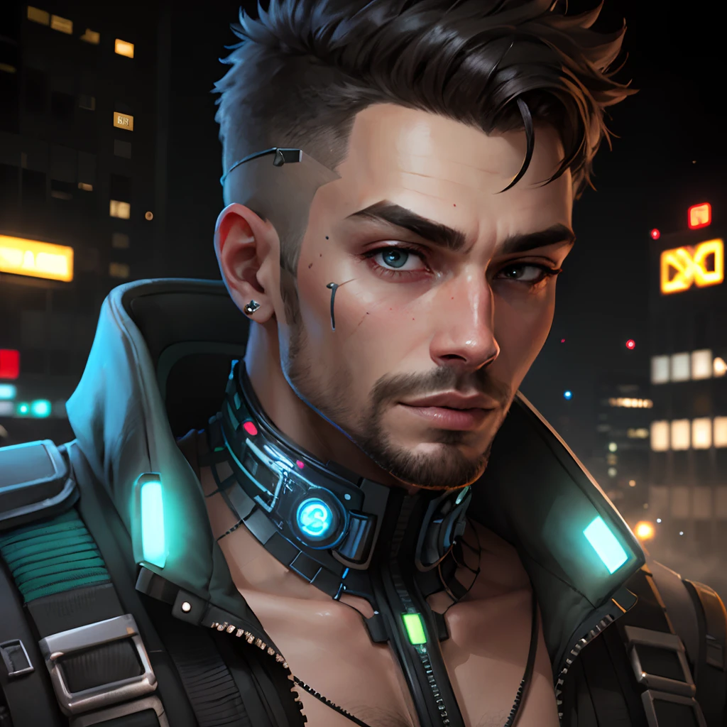 Change background, cyberpunk handsome boy, realistic face, 8k,