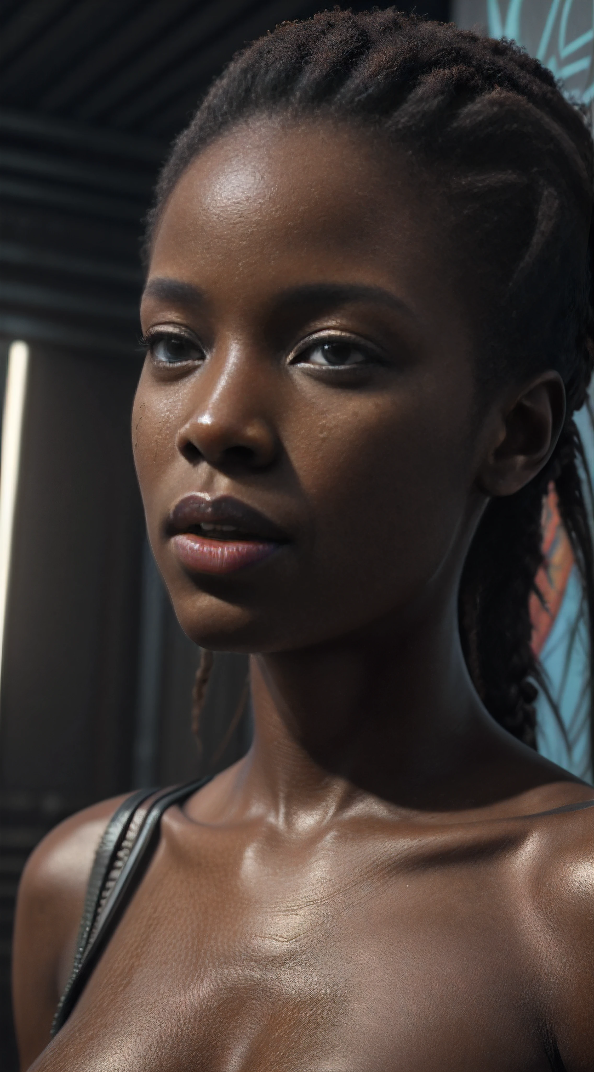Beautiful African girl, Tribal scaring, Atlantic Coast, Jola tribe, sengal, perfect composition, beautiful detailed intricate insanely detailed octane render trending on artstation, 8 k artistic photography, photorealistic concept art, soft natural volumetric cinematic perfect light, chiaroscuro, award - winning photograph, masterpiece, oil on canvas, raphael, caravaggio, greg rutkowski, beeple, beksinski, giger, Photorealistic digital art, vibrant color palette, captivating lighting, Unreal Engine 5.